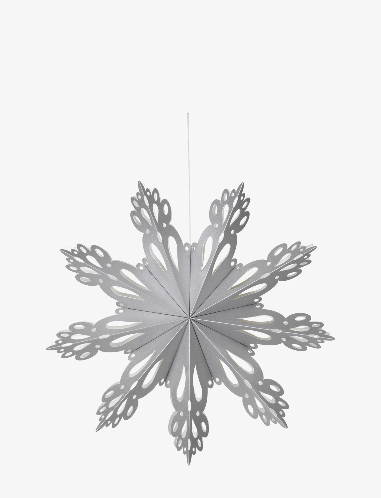 Broste Copenhagen Snowflake Star Ornament M - Weihnachtsbeleuchtung - SILVER / silver