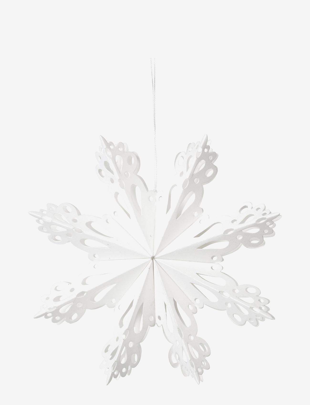 Broste Copenhagen - Snowflake Star Ornament S - weihnachtsdekoration - white - 0