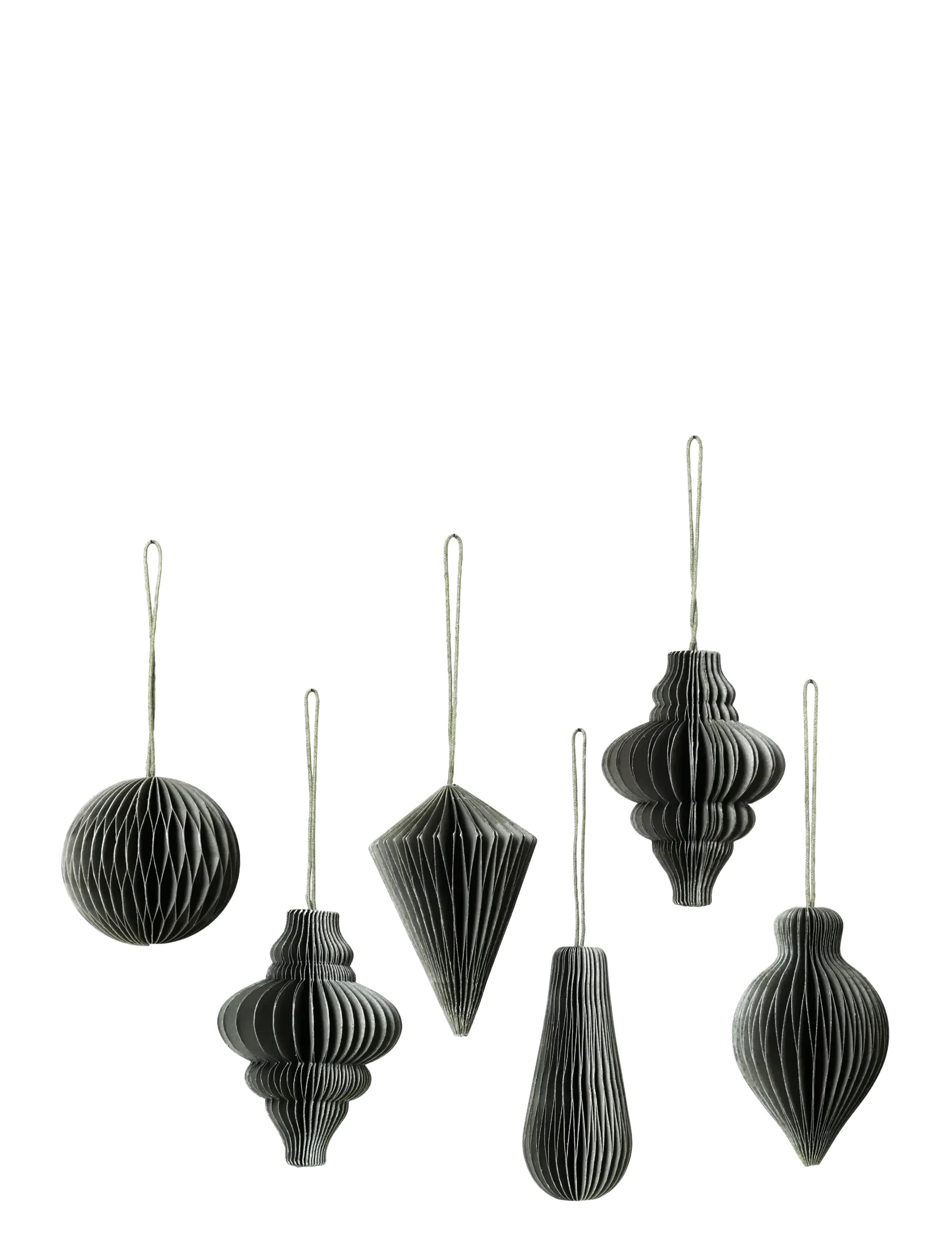 Broste Copenhagen Christmas Mix Ornaments - Weihnachtskugeln - THYME / green