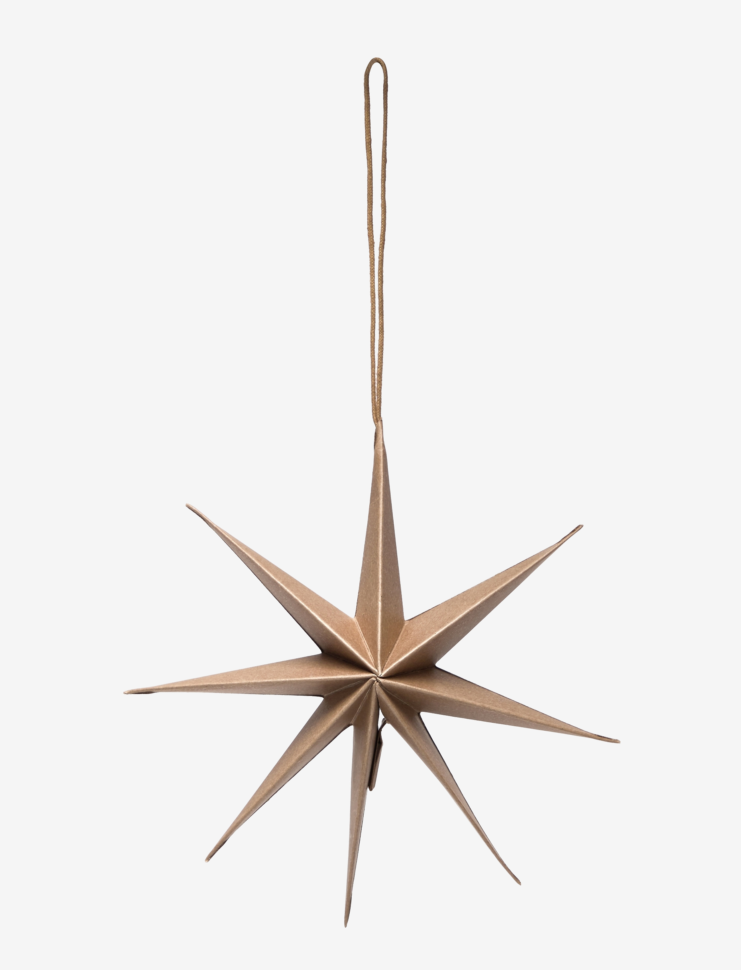 Broste Copenhagen Star Ornament S - Weihnachtskugeln - NATURAL BROWN / beige