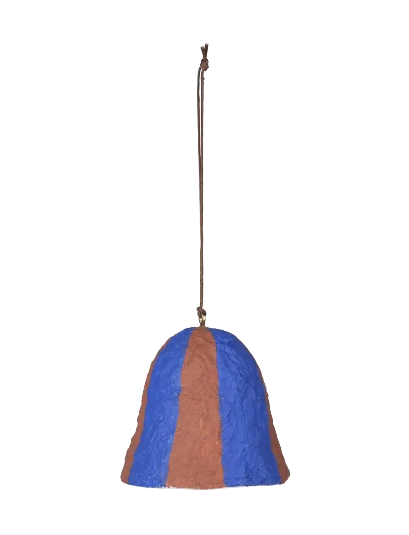 Broste Copenhagen Stripe Pulp Ornament - Christmas - CARAMEL BROWN / blue