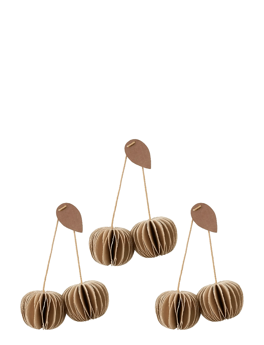 Broste Copenhagen - Cherry Ornaments - figūras un skulptūras - natural brown - 1