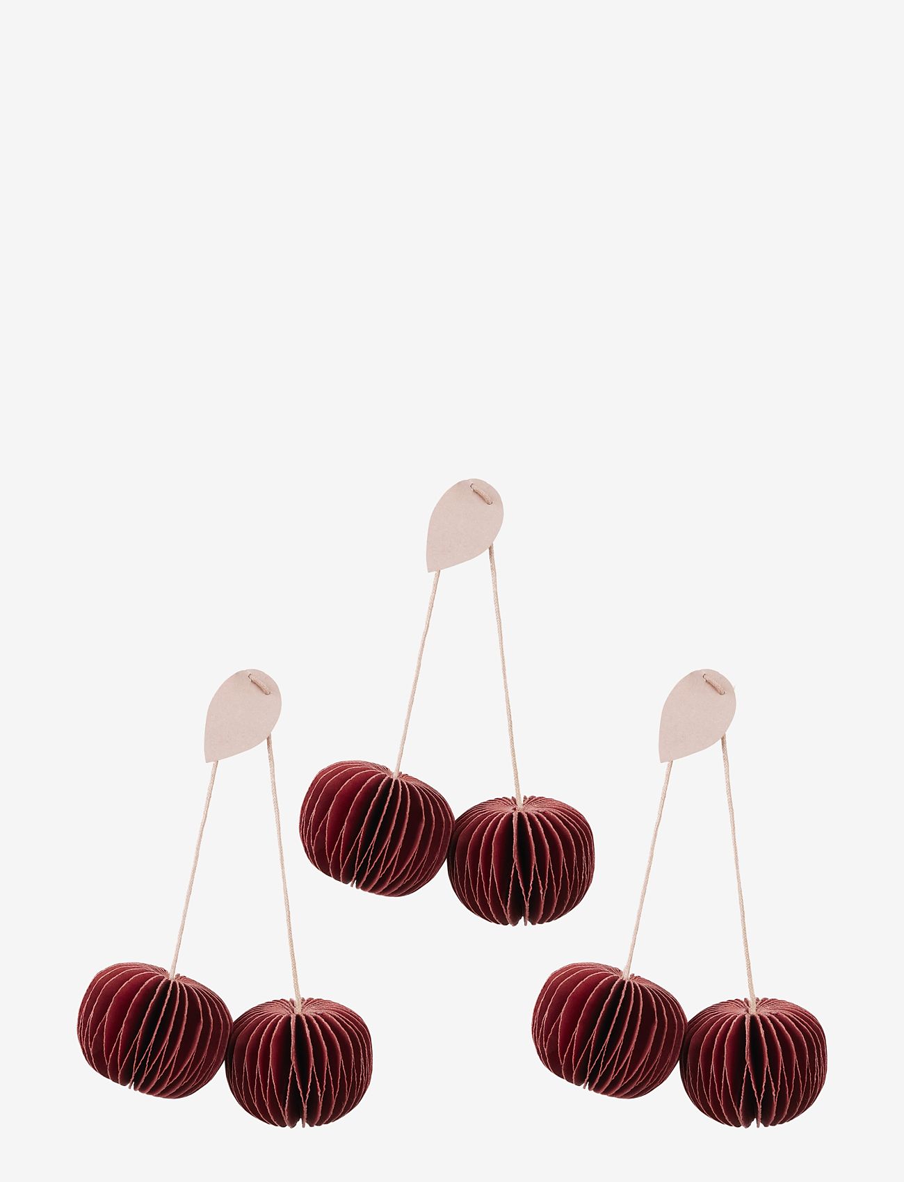 Broste Copenhagen - Cherry Ornaments - pompeian red - 0