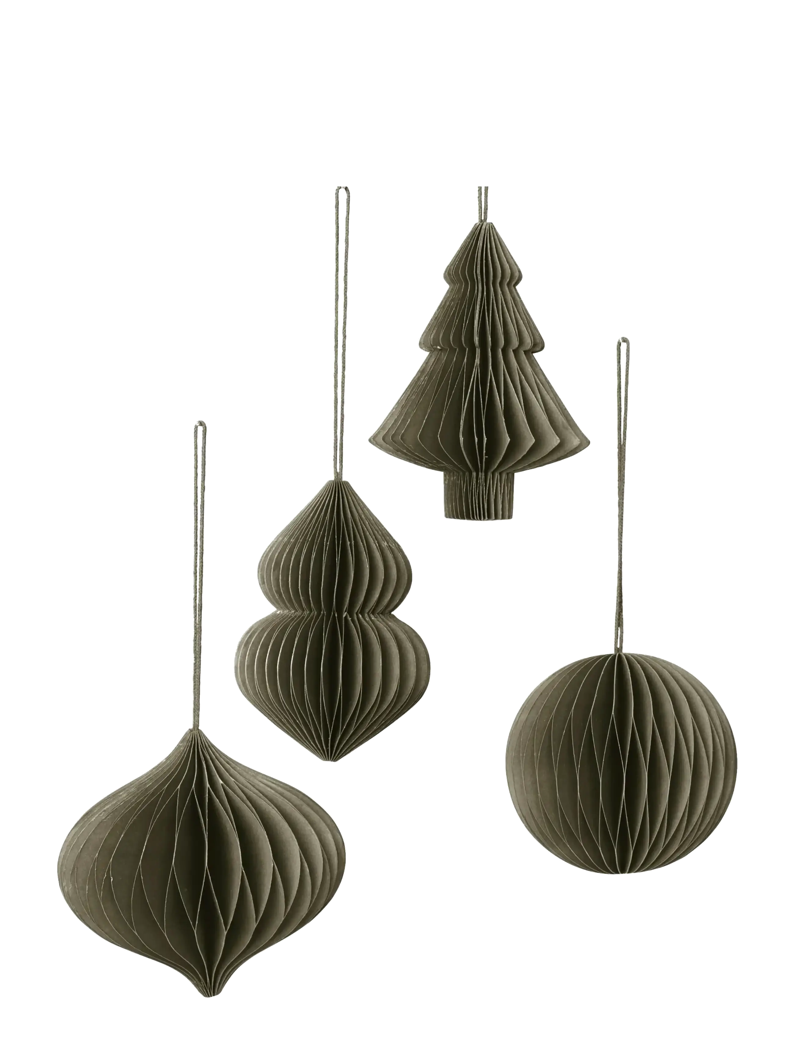Broste Copenhagen Christmas Mix Ornaments - Interior - THYME / khaki/green