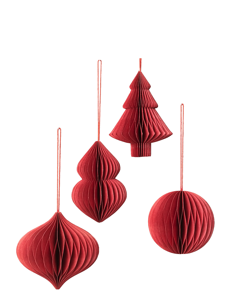 Broste Copenhagen - Christmas Mix Ornaments - kalėdiniai žaisliukai - pompeian red - 0