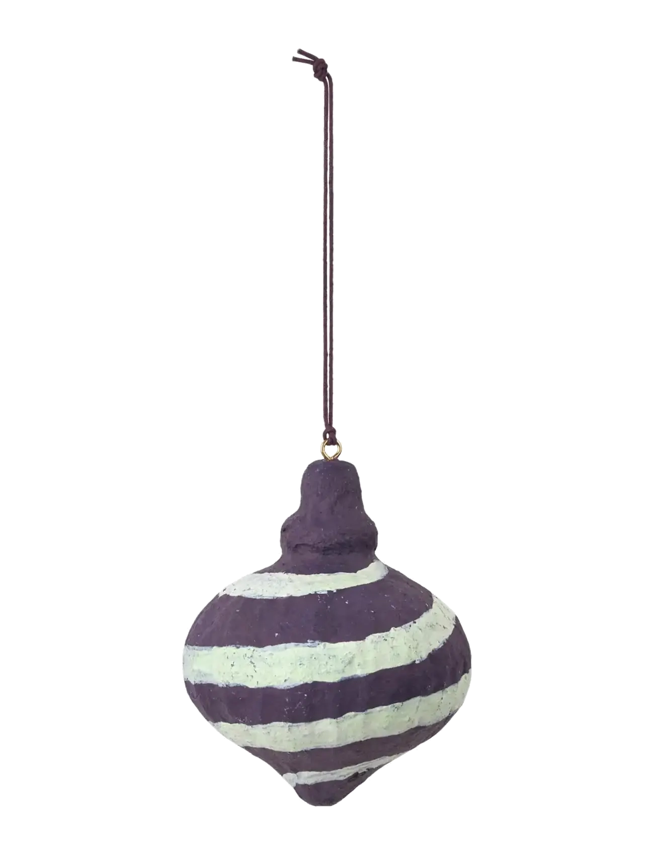 Broste Copenhagen Pulp Ornament Spinning Top - Christmas - BLACKBERRY PURPLE / purple