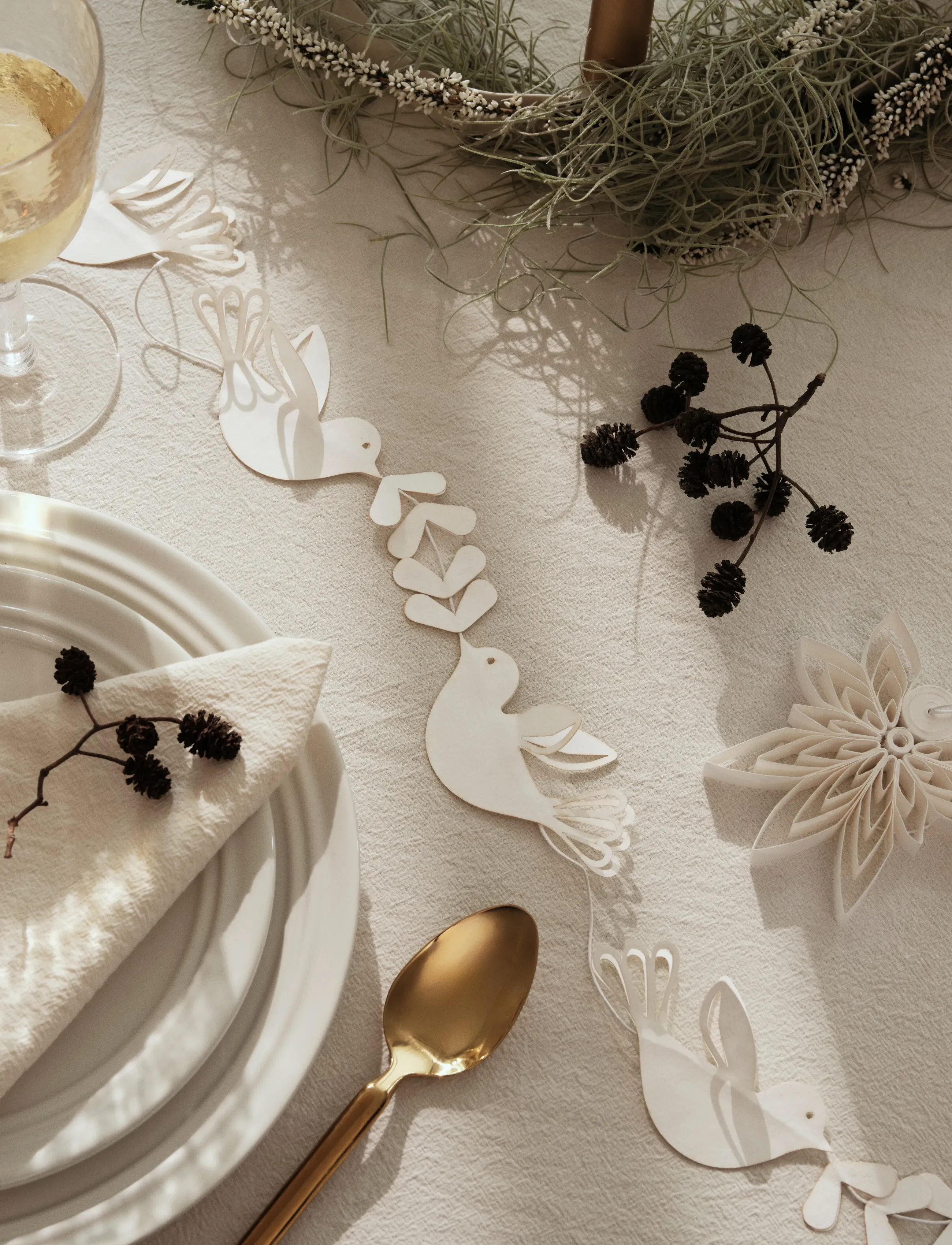 Broste Copenhagen - Nostalgia Garland Bird - off white - 0