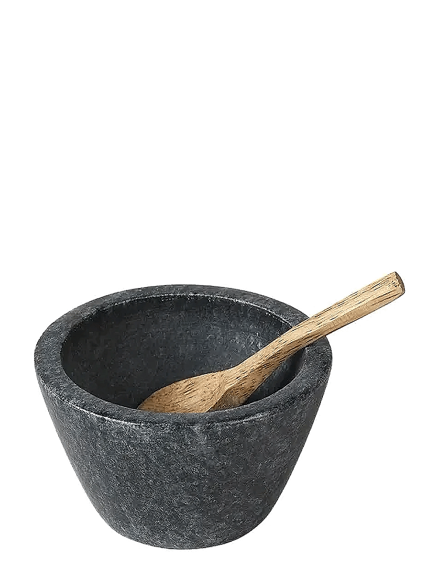 Broste Copenhagen - Marina Bowl with spoon - suhkrutoosid - black - 0