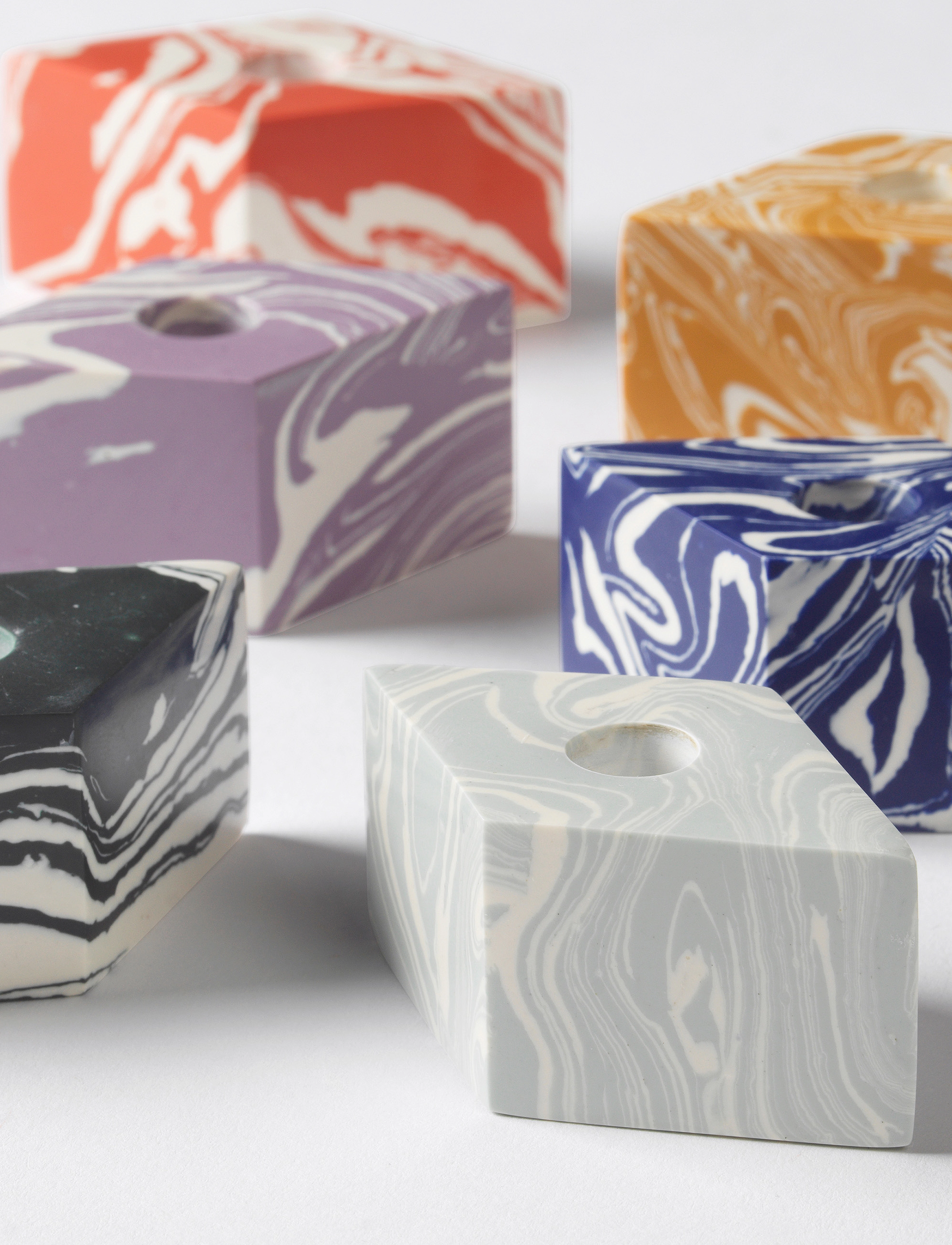 Broste Copenhagen Isso, H3 cm, Multi/patterned, Lysestager & Lanterner > Lysestager, Unisex