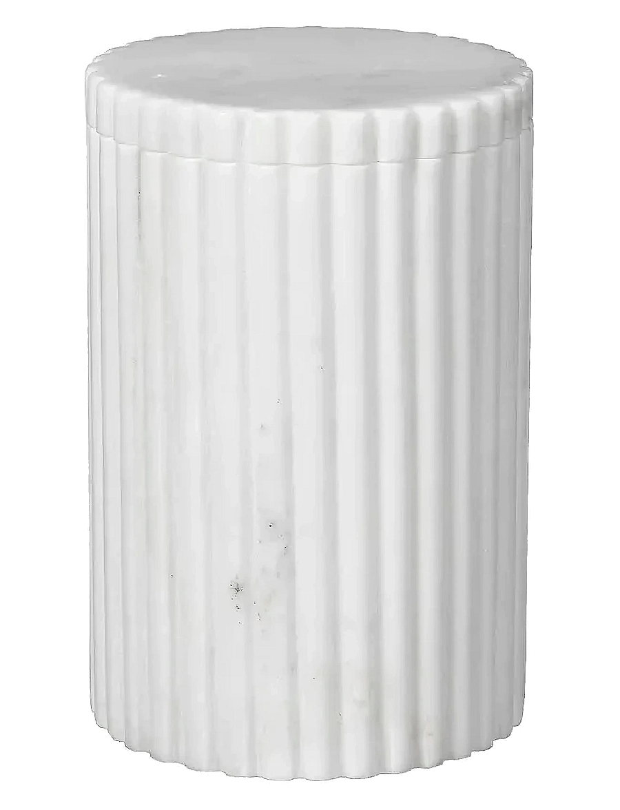 Broste Copenhagen - Platon Canister - daiktų laikymo krepšiai - white - 0