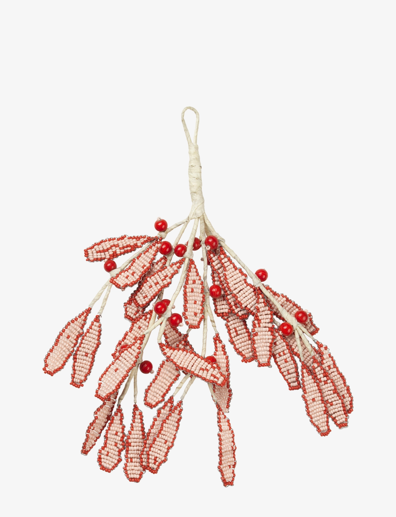 Broste Copenhagen Mistletoe Pearl Ornament - Inredning - PUMPKIN ORANGE / multi