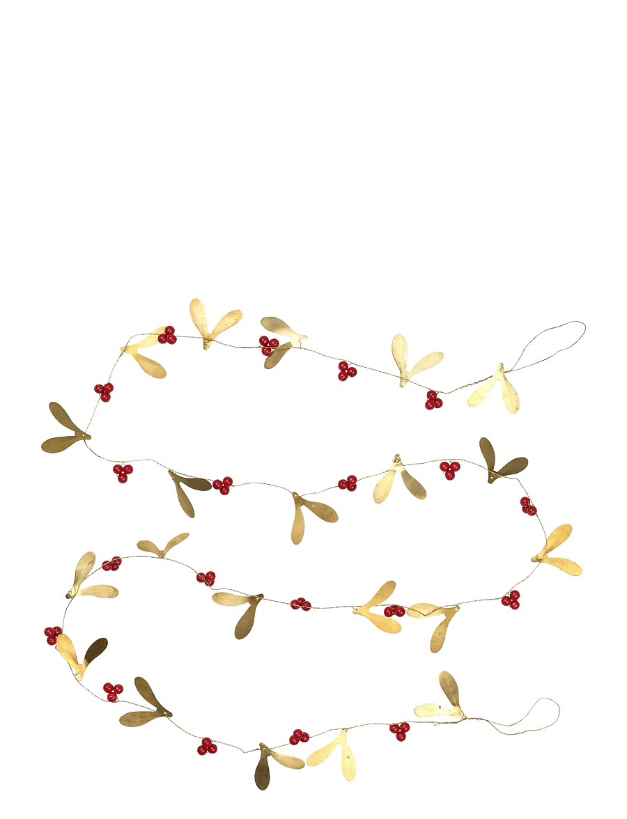 Broste Copenhagen - Mistletoe Garland - kalėdų dekoracijos - deep red - 1