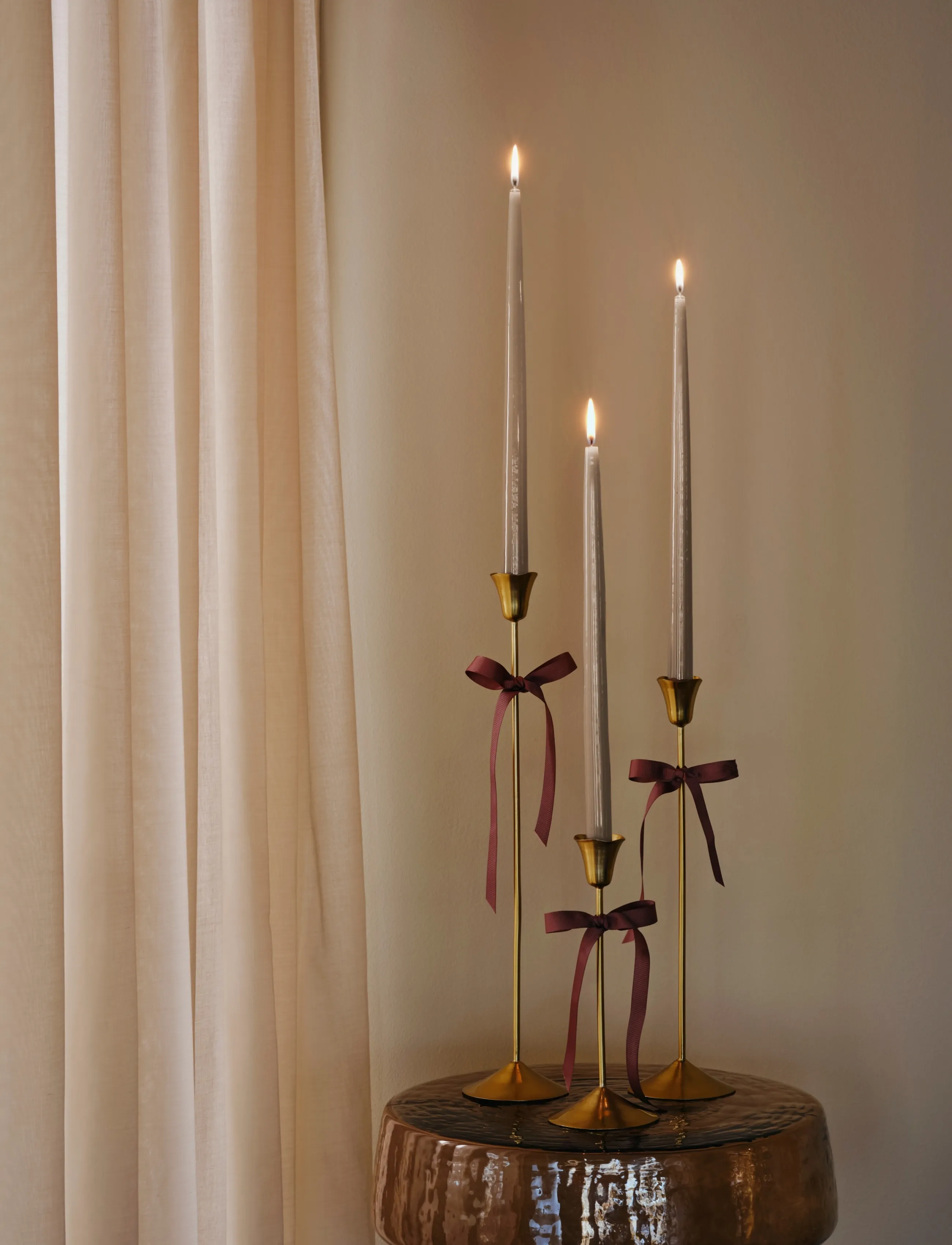 Broste Copenhagen Ria Candle Holder, H 36 cm, Gold, Candle & Tealight Holders > Candle Holders, Unisex