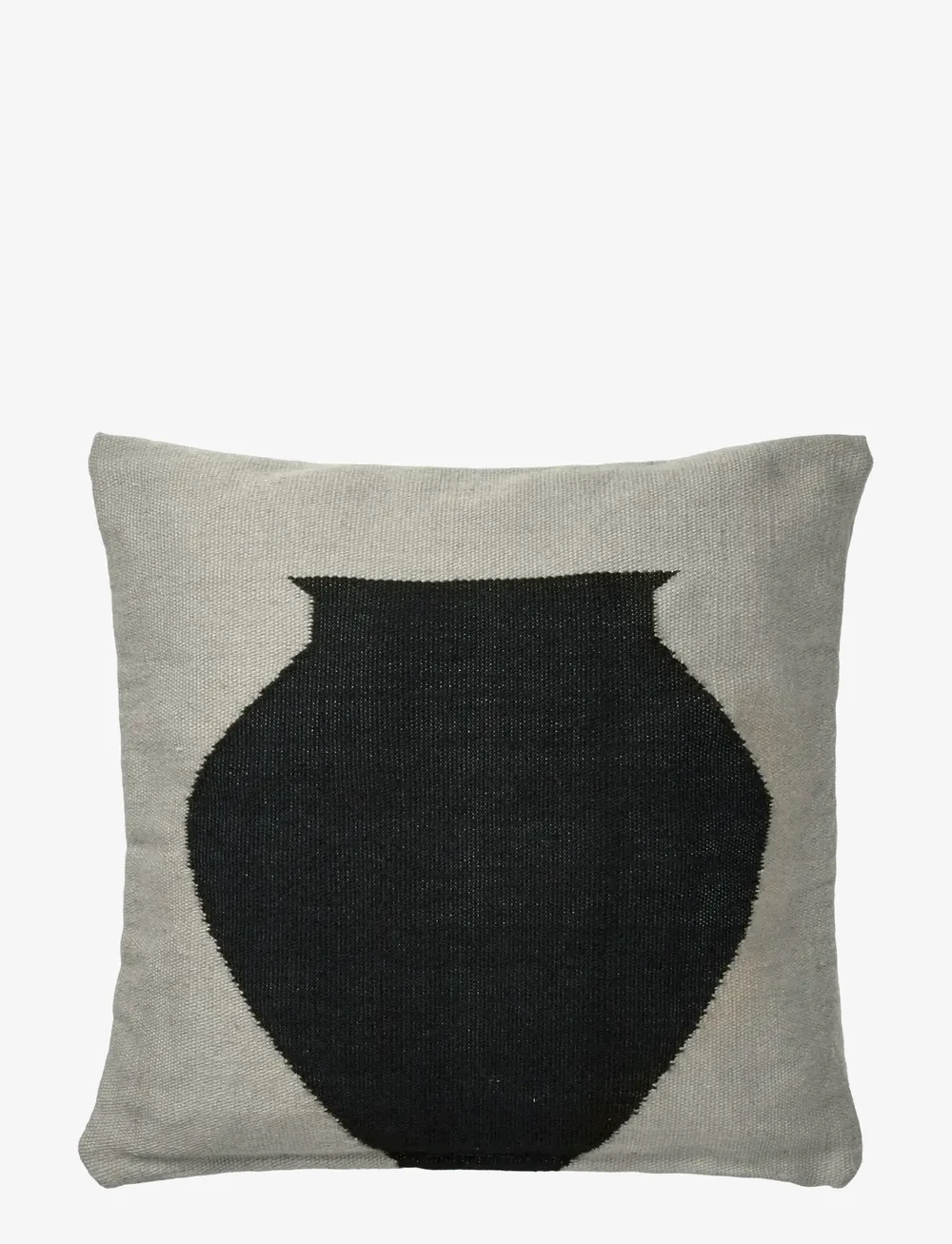 Broste Copenhagen - Delphine Cushion Cover - padjakatted - black/castle beige - 0