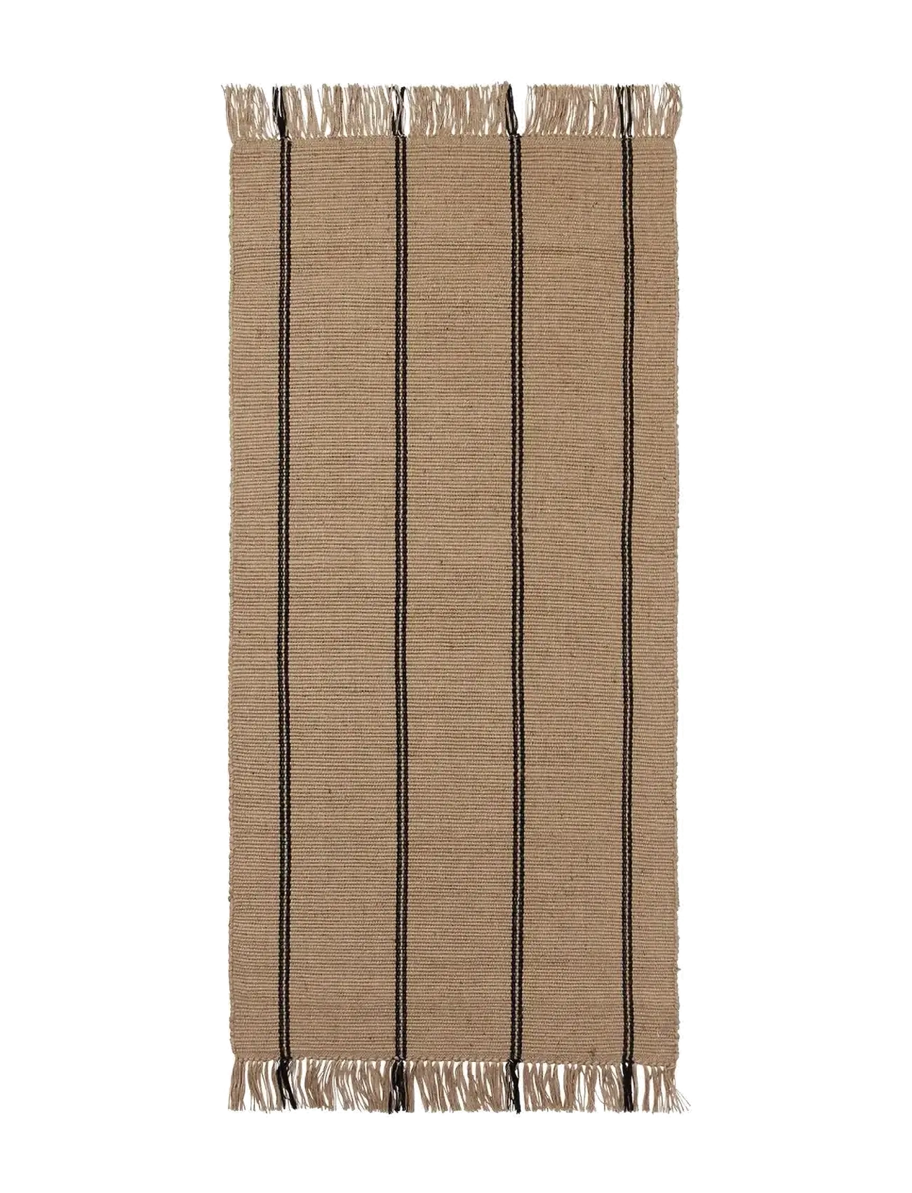 Broste Copenhagen Yuki Rug - Tæpper - BLACK/NATURAL / natural