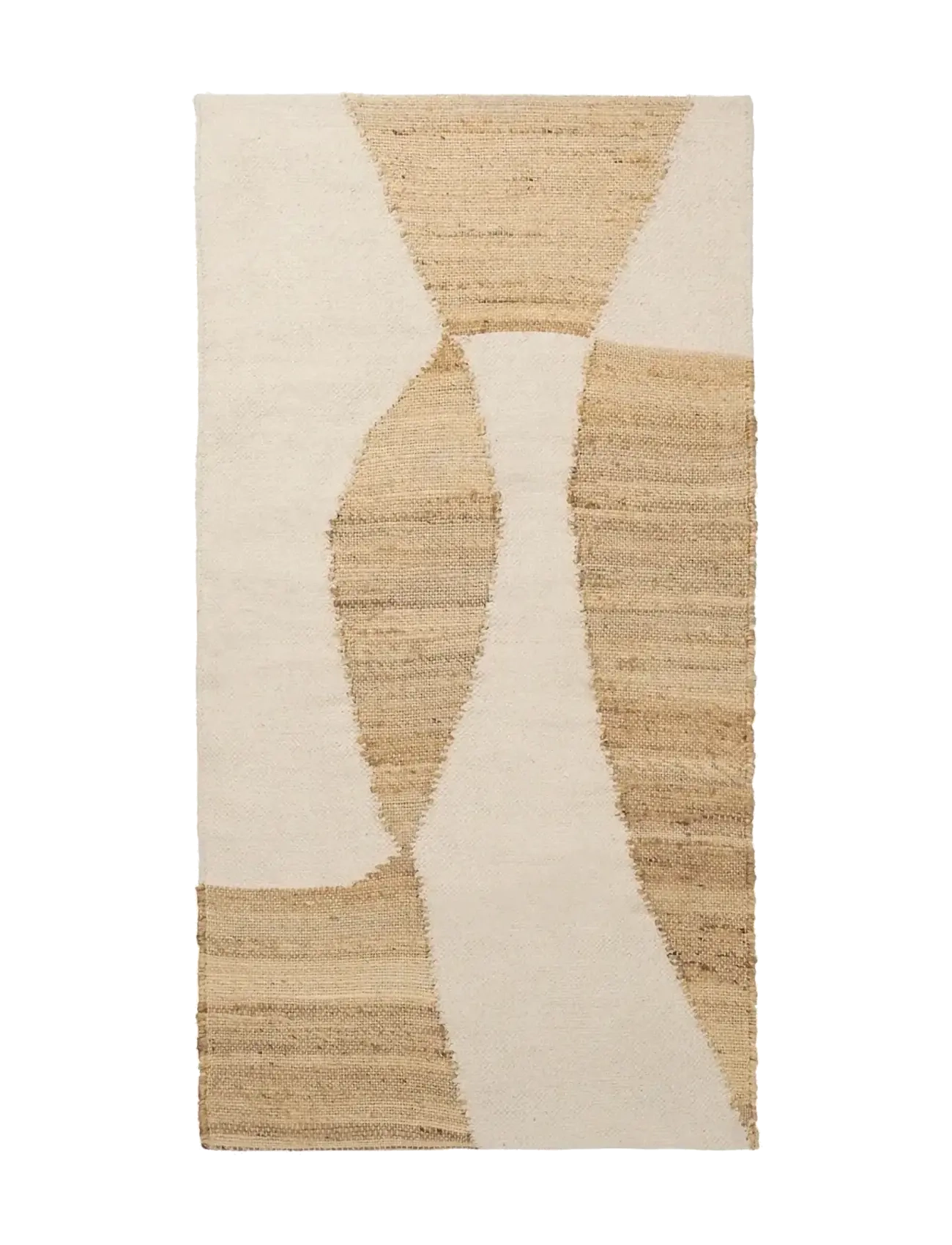 Broste Copenhagen Lumi Rug, Bomuldsmåtte og kludetæppe, Beige, Str: L 140CM