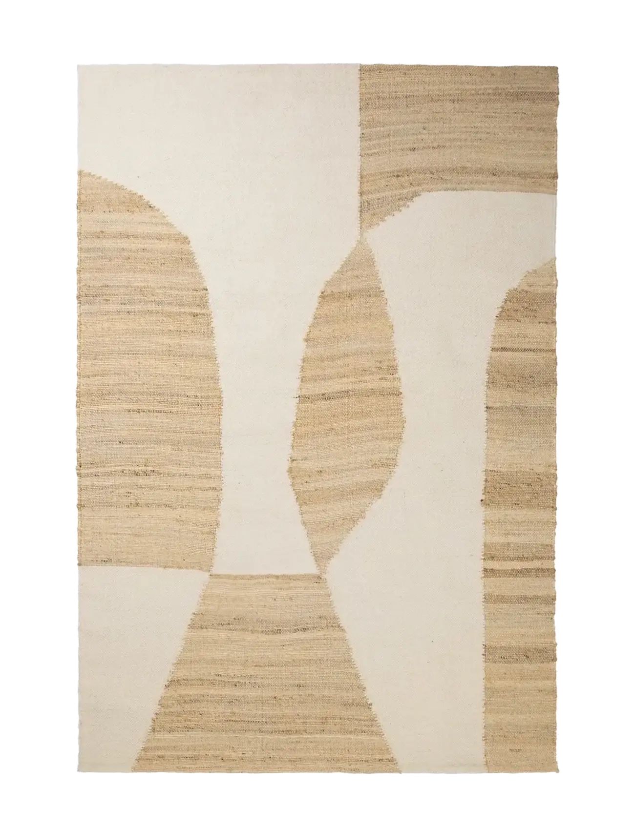 Broste Copenhagen Lumi Rug, Bomuldsmåtte og kludetæppe, Creme, Str: L 200CM