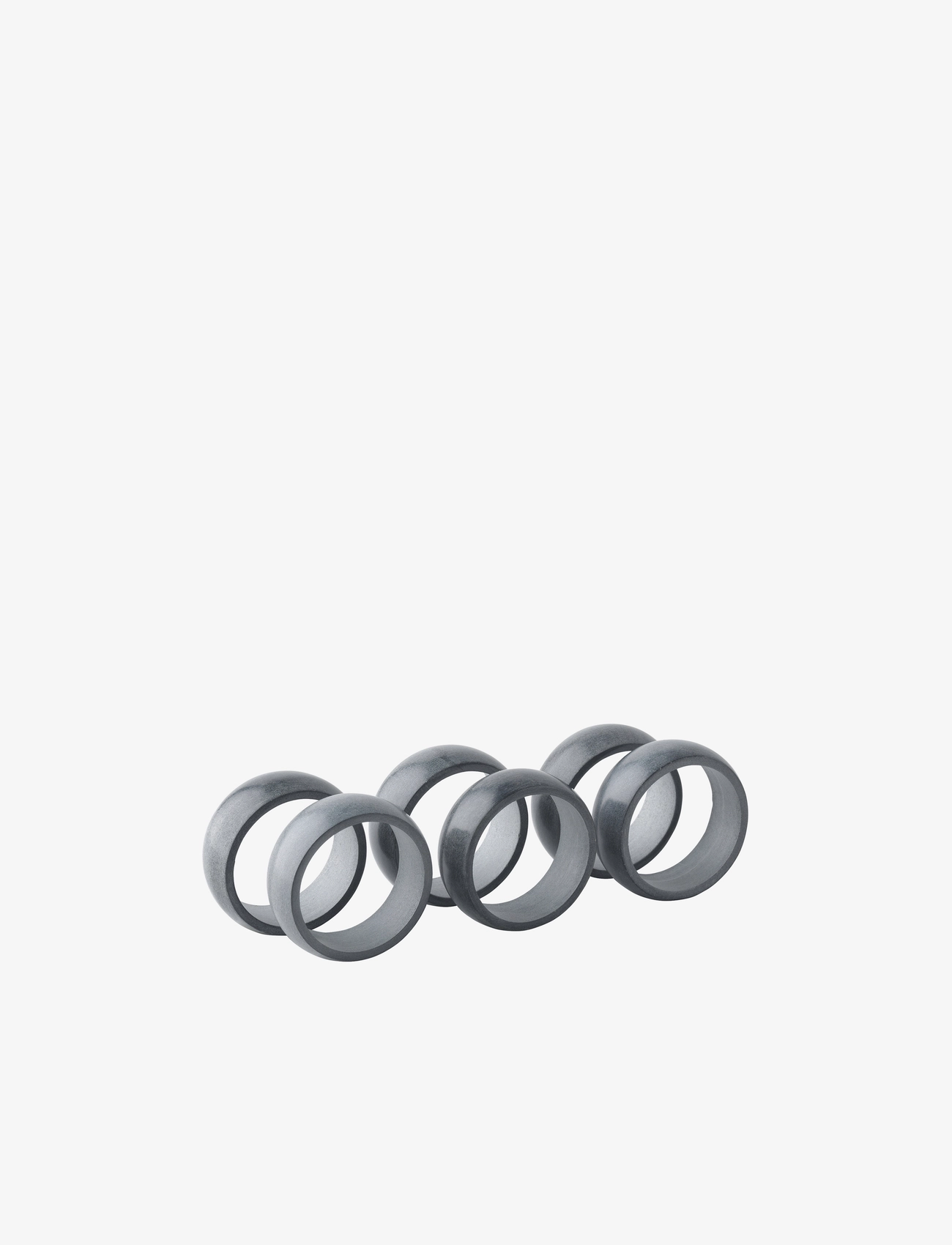 Broste Copenhagen Servietring 'Kit' 6-Pack, One Size, Silver, Spise- Og Bordtilbehør > Servietringe Og -Holdere, Unisex