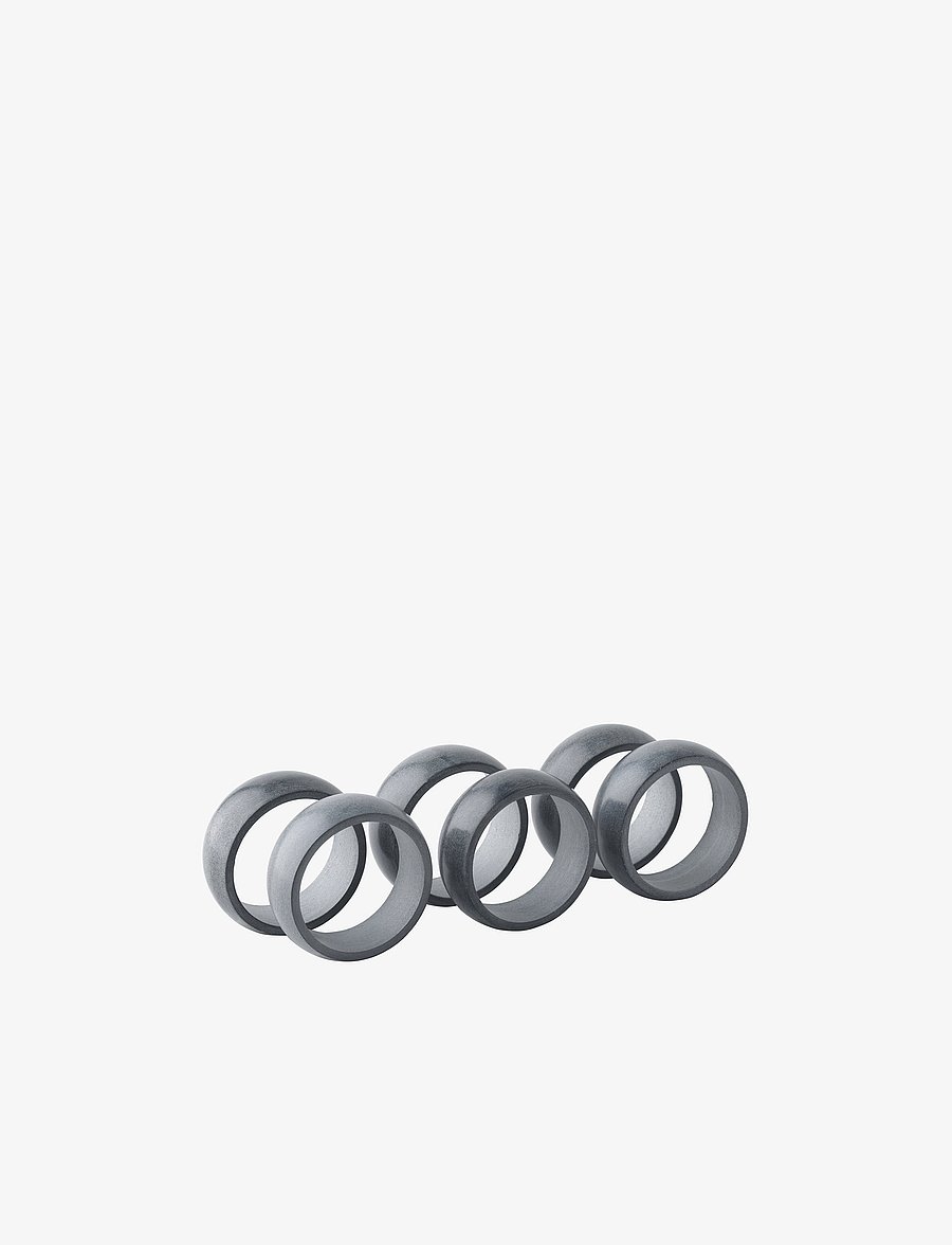 Broste Copenhagen - KIT Napkin ring 6-pack - sõbrapäeva kingitused - light grey - 0