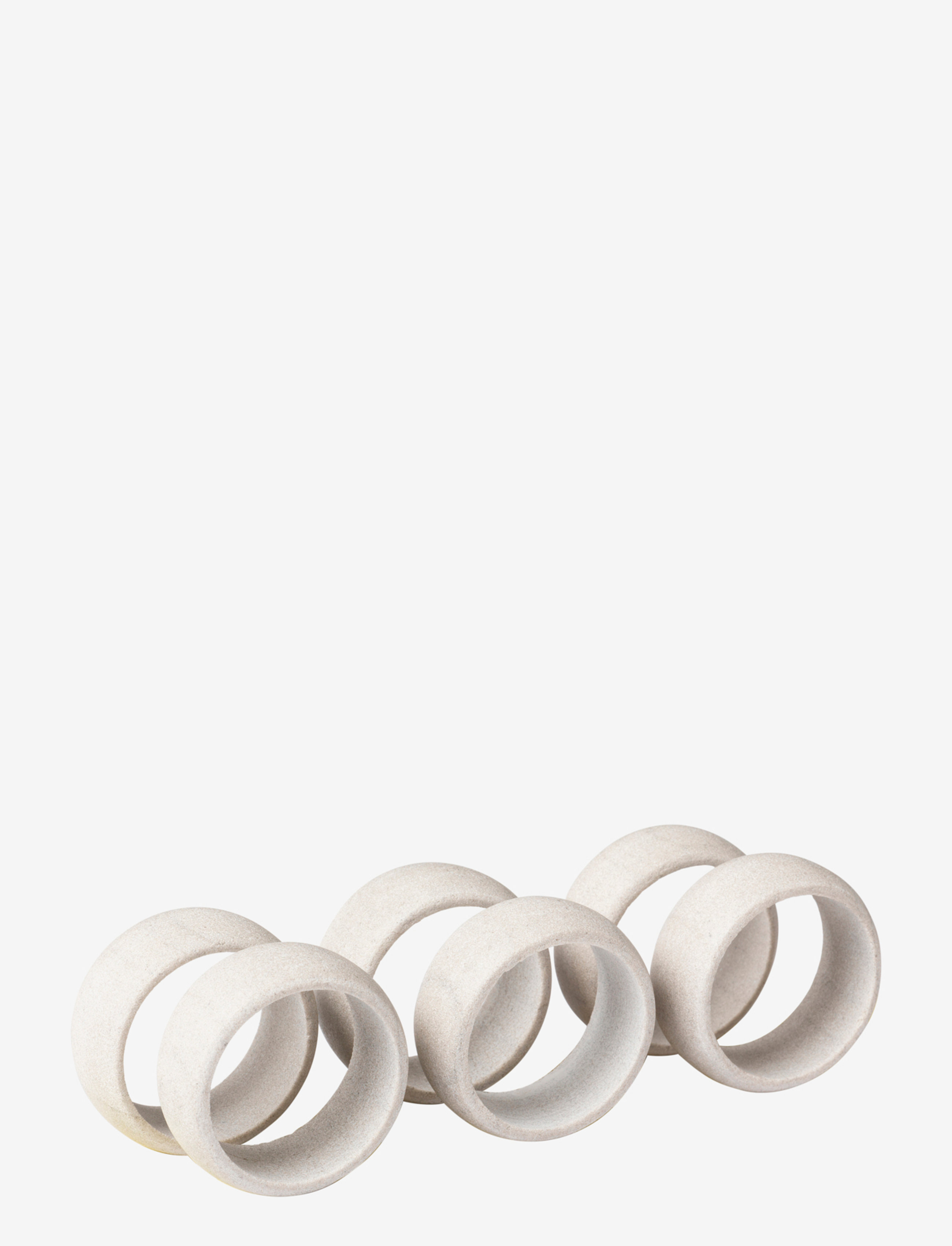 Broste Copenhagen Servietring 'Kit' 6-Pack, One Size, Dining & Table Accessories, Beige - Napkin Rings Holders, Homeware