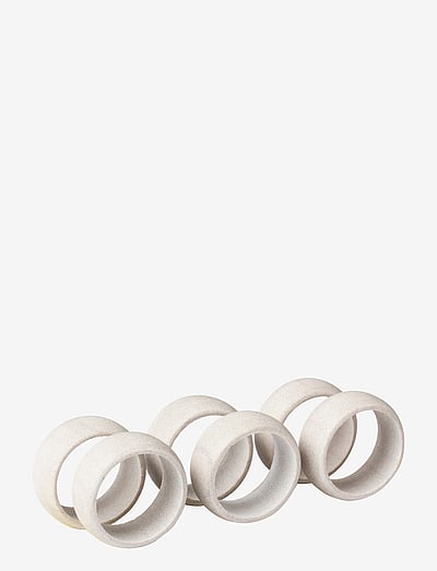 Broste Copenhagen KIT Napkin ring 6-pack - Salvrätikute rõngad ja hoidikud - SAND / beige