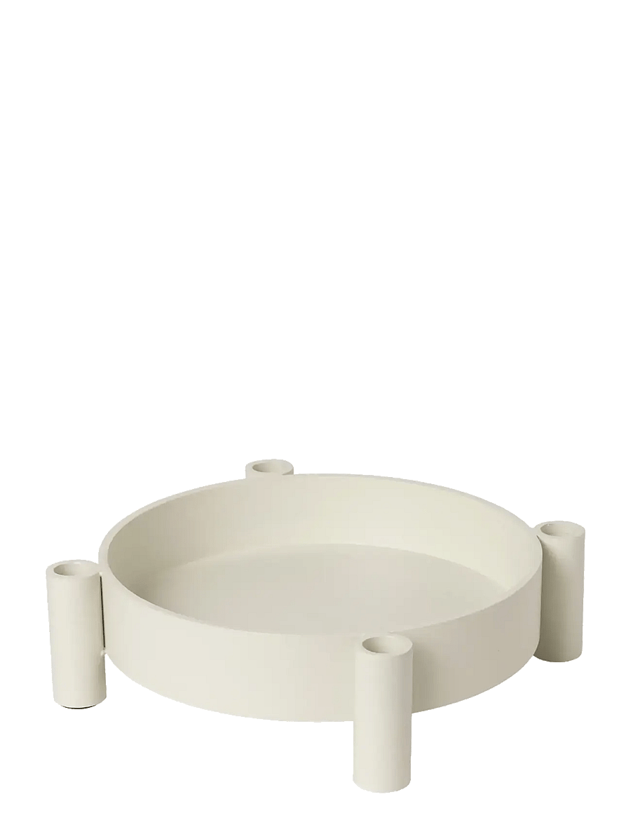 Broste Copenhagen - Silke Candle Holder - dekoracje świąteczne - rainy day grey - 0
