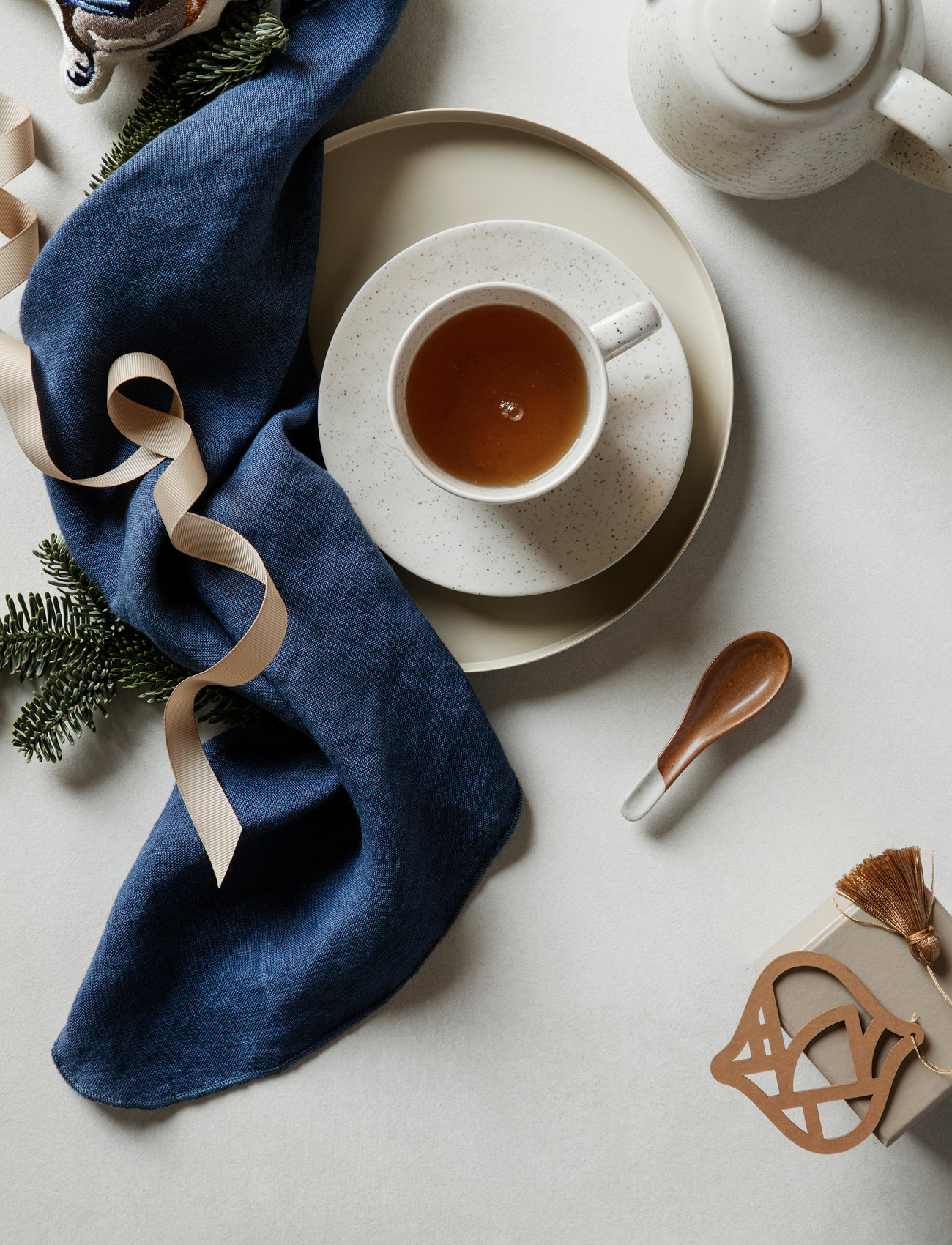Broste Copenhagen - GRACIE Napkin - linen- & cotton napkins - insignia blue - 1