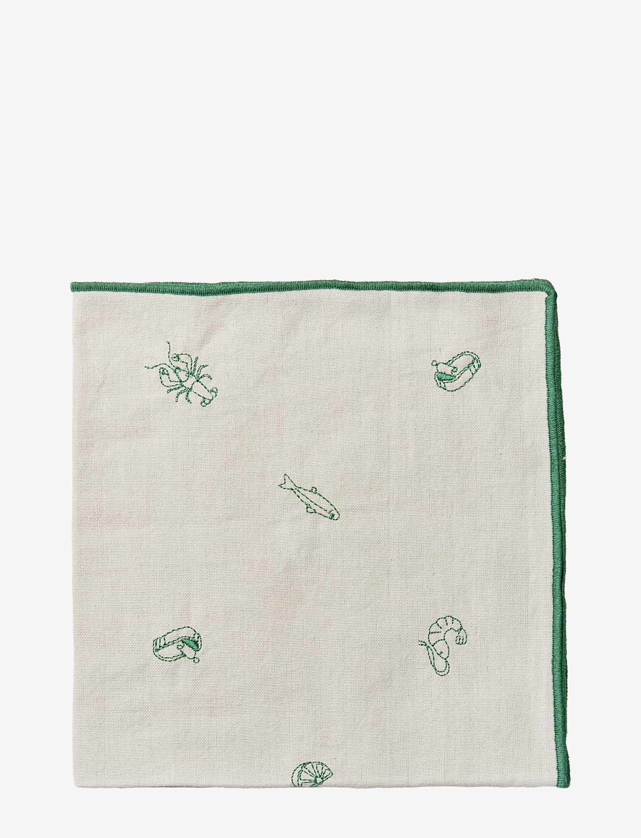 Broste Copenhagen - Sea Napkin - linased ja puuvillased salvrätikud - jelly green - 0