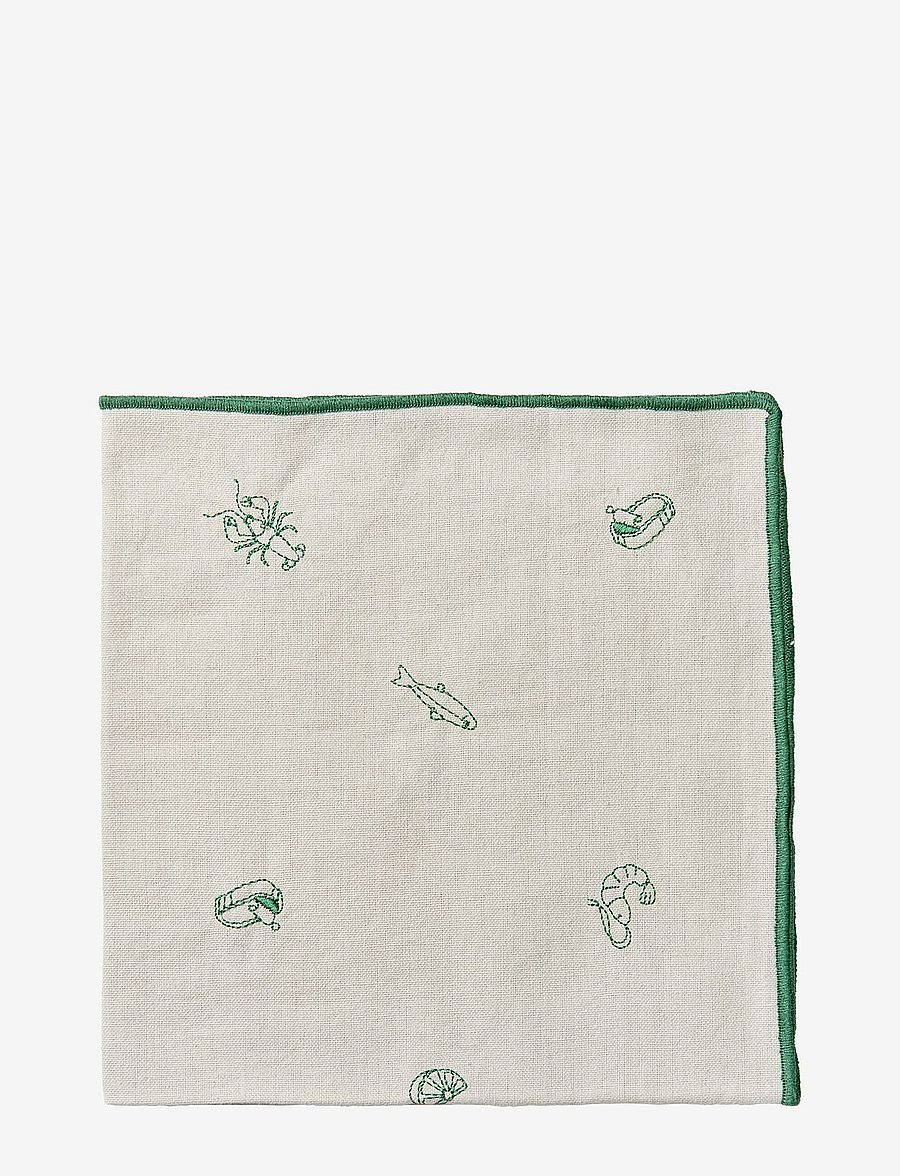 Broste Copenhagen - Sea Napkin - linased ja puuvillased salvrätikud - jelly green - 0