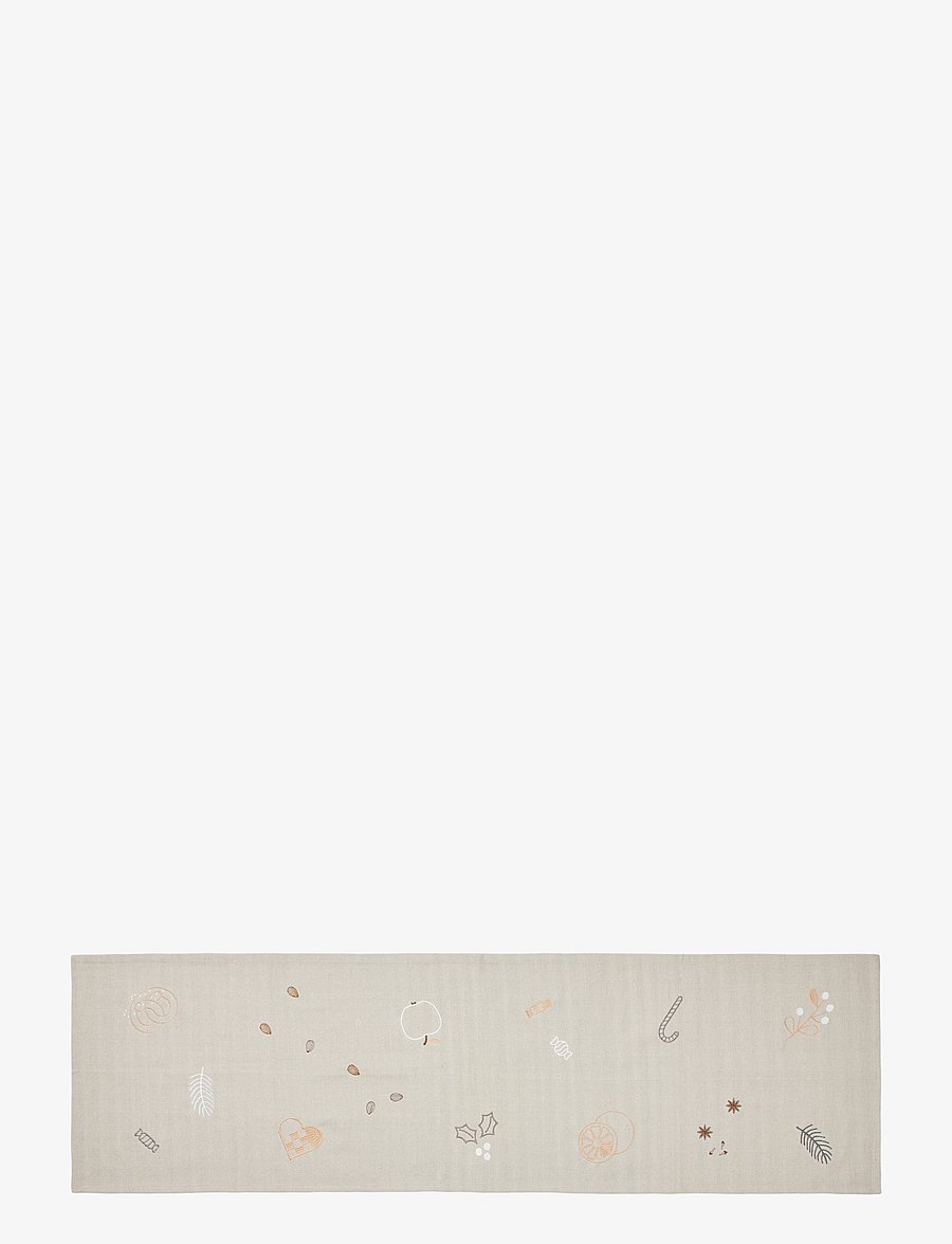 Broste Copenhagen - Fryd Table Runner - weihnachtstextilien - light warm grey/beige - 0