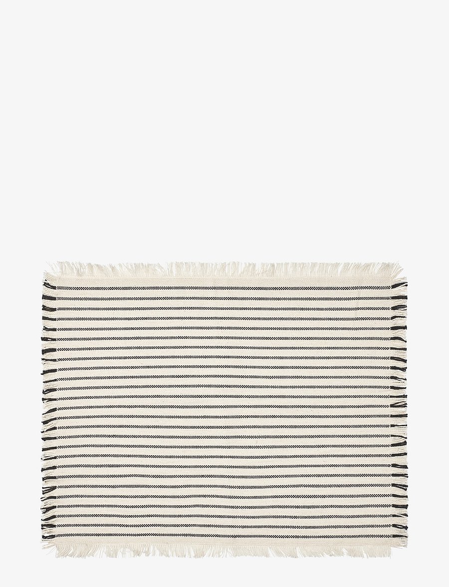 Broste Copenhagen - Elouise Placemat - taldrikualused - off white/black - 0