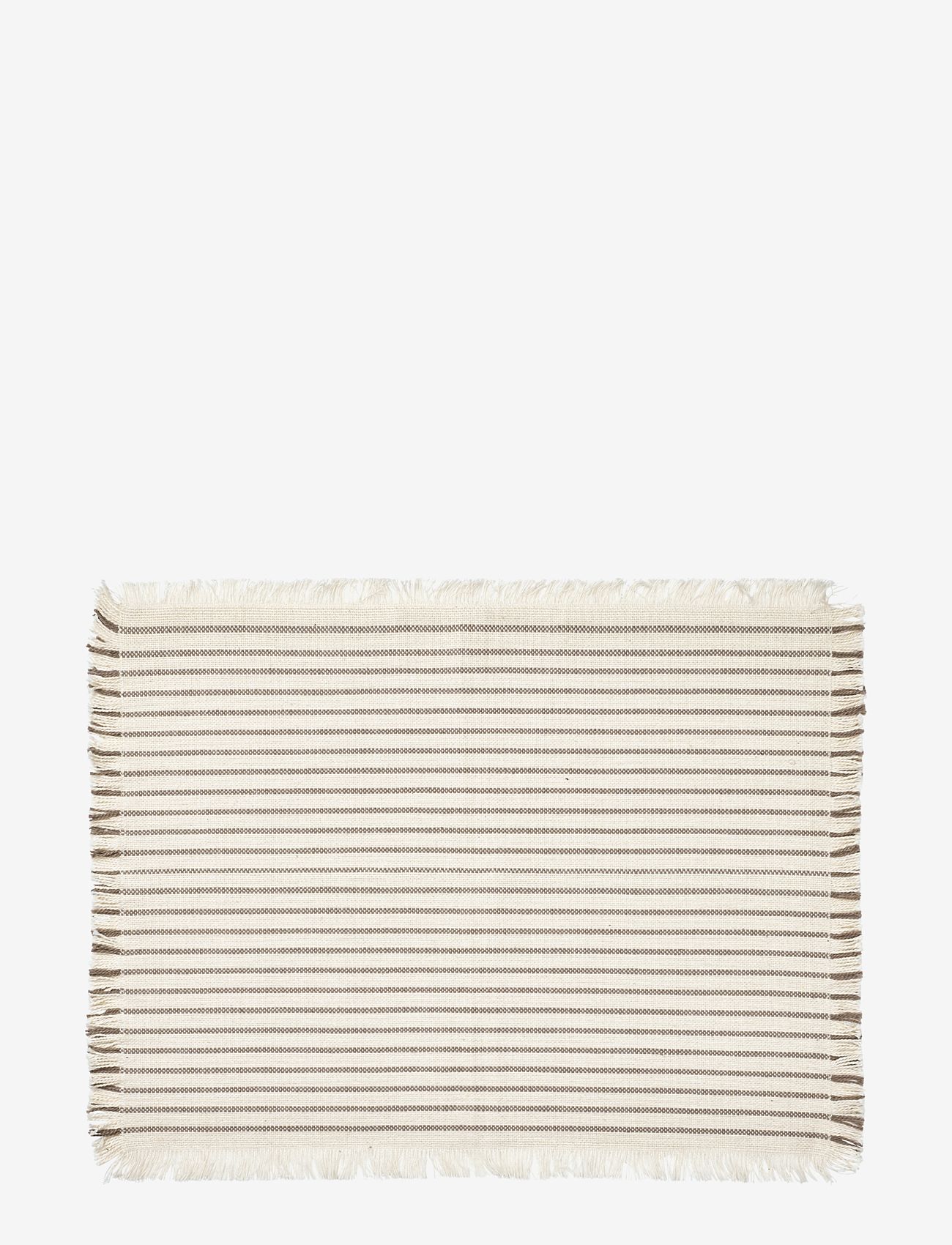 Broste Copenhagen - Elouise Placemat - taldrikualused - off white/fungi grey - 0