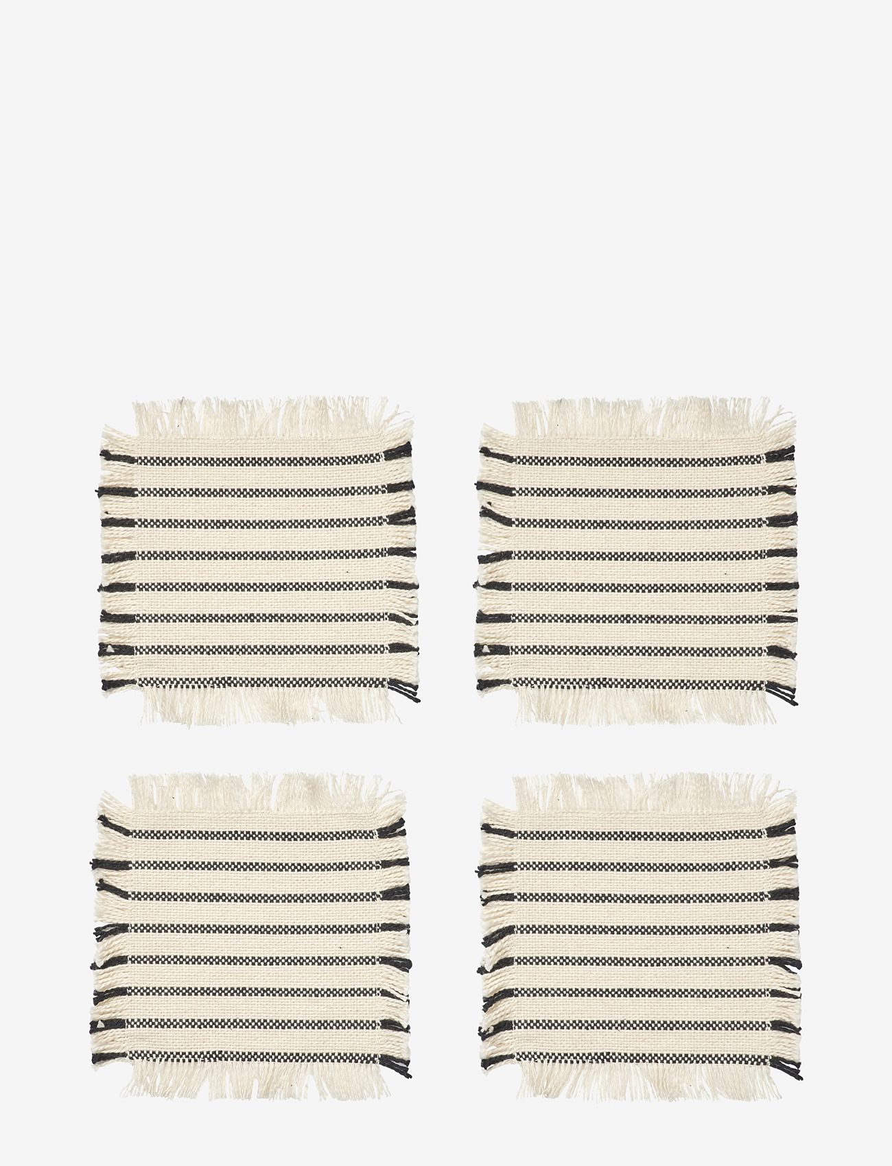 Broste Copenhagen - Elouise Coaster - coasters - off white/black - 0