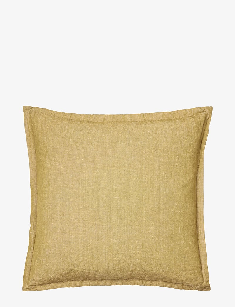 Broste Copenhagen - Linn Cushion Cover - kuddfodral - dull gold - 0