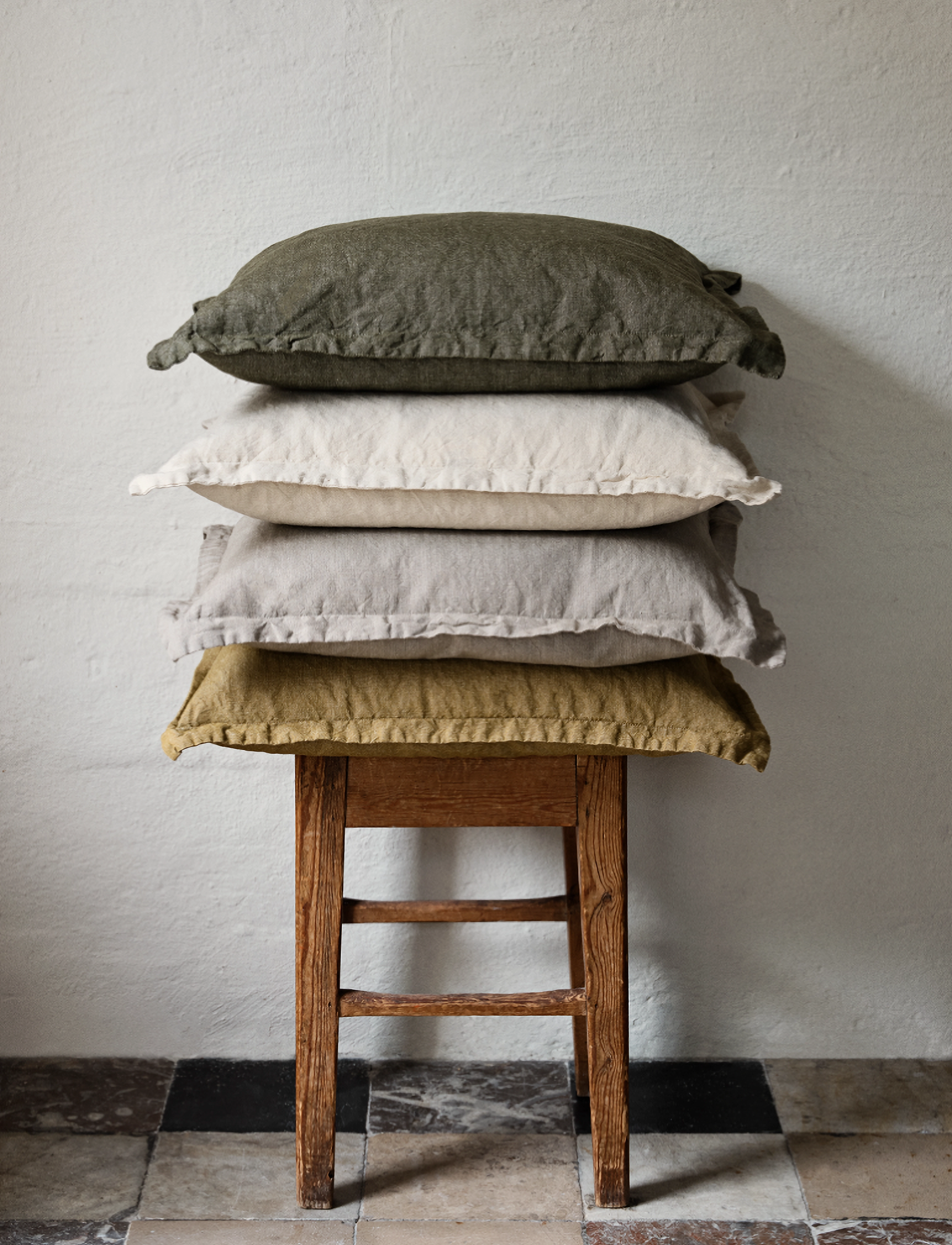 Broste Copenhagen Linn Cushion Cover, 50X50 cm, Cushions & Blankets, Gelb - Covers, Homeware