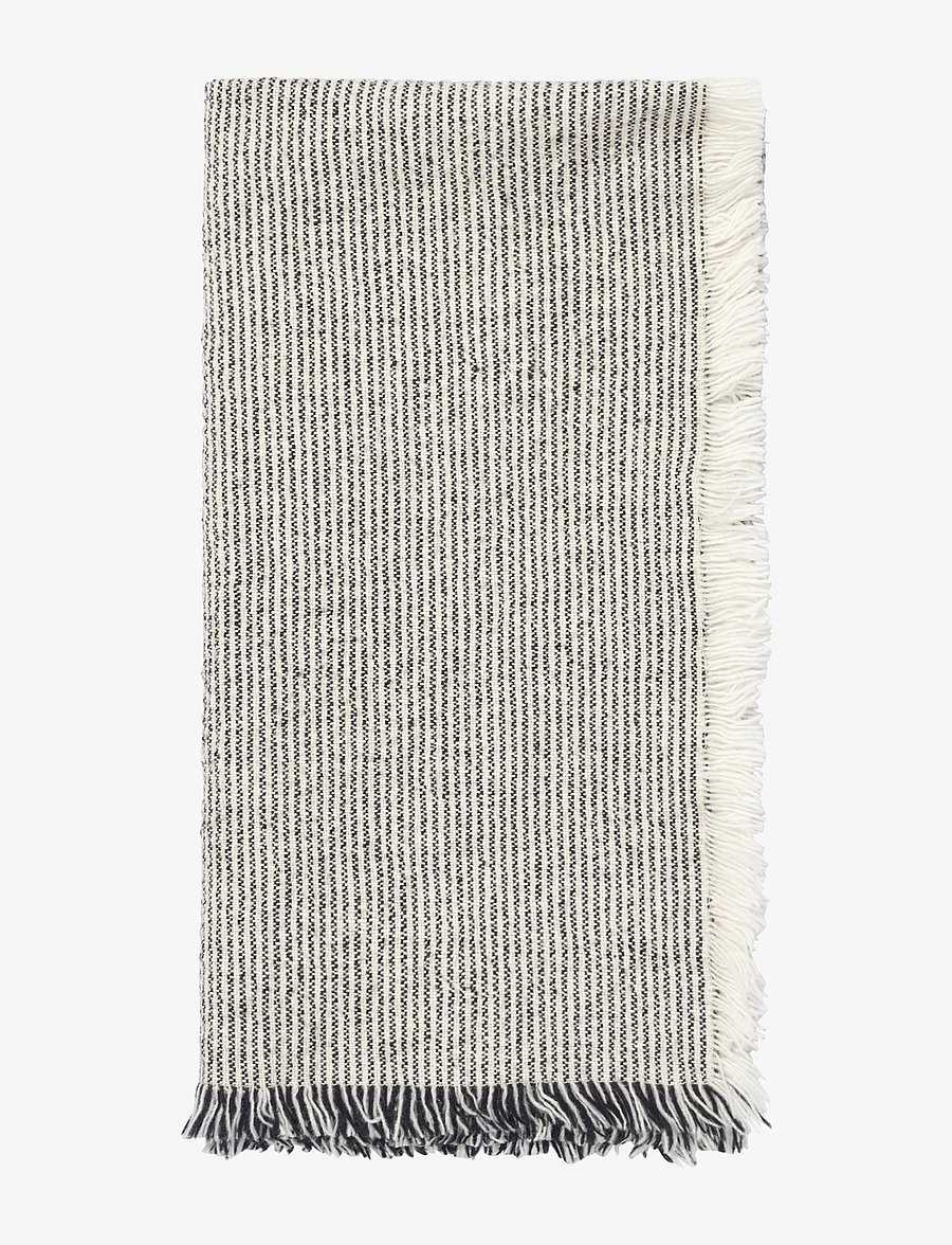 Broste Copenhagen - Elouise Napkin - linased ja puuvillased salvrätikud - black/off white - 1