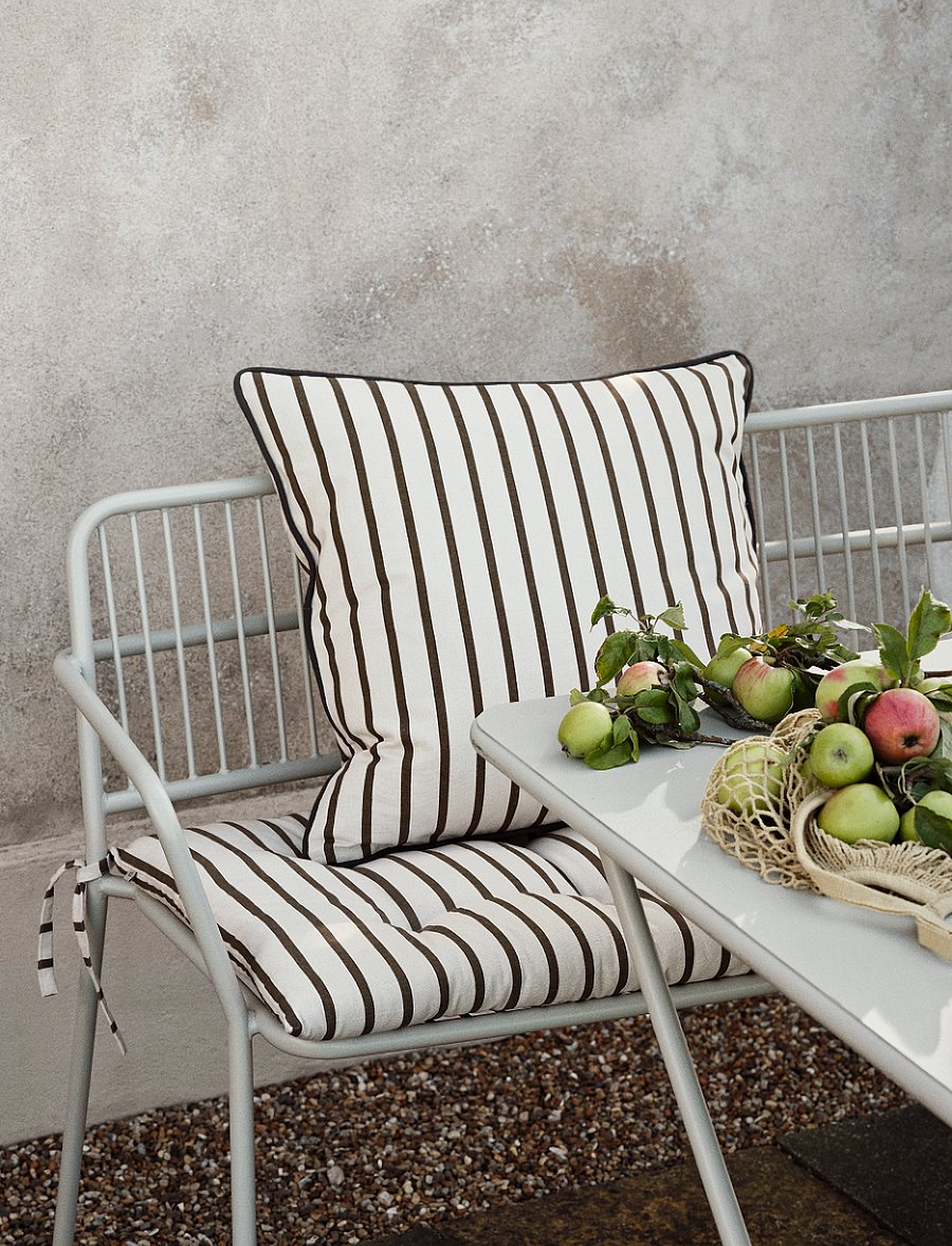 Broste Copenhagen - Franca Cushion Cover - kussenovertrekken - kangaroo brown/castle beige - 0