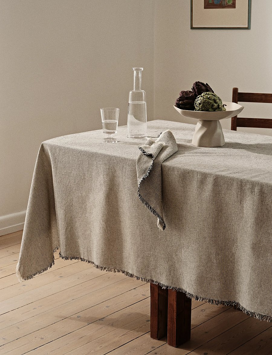 Broste Copenhagen - Elouise Tablecloth - laudlinad - black/off white - 0