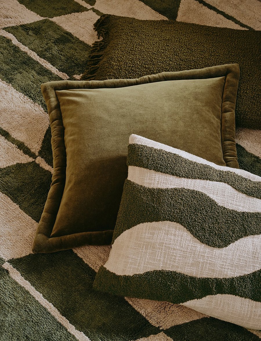 Broste Copenhagen - Viola Cushion Cover - pagalvėlių užvalkalai - green - 0