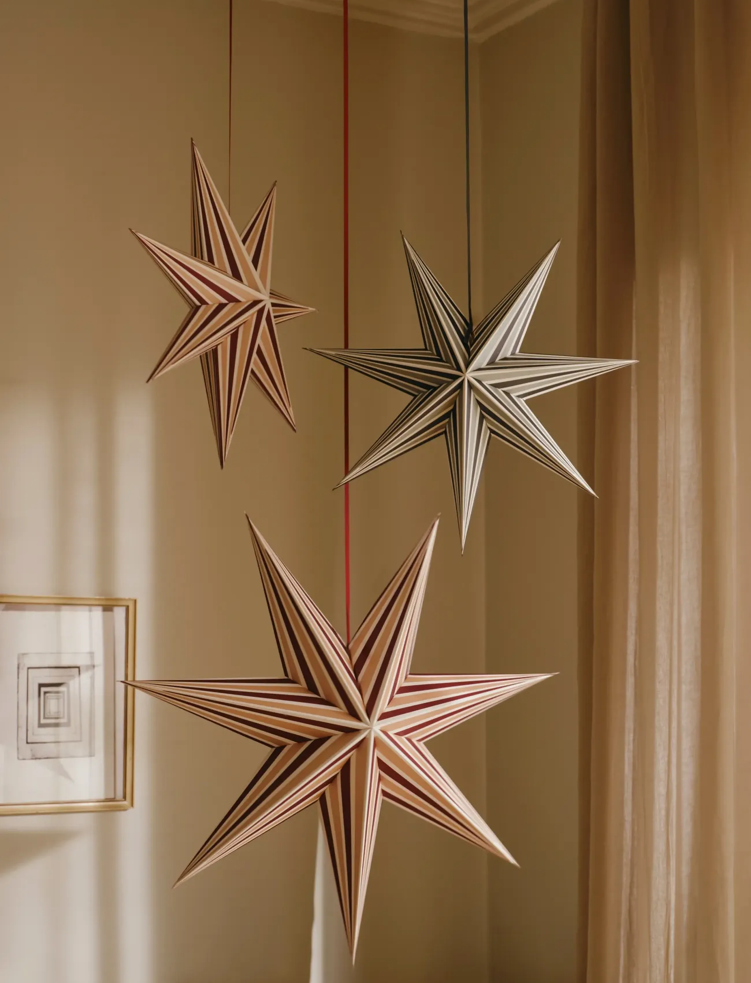 Broste Copenhagen - Joy Star Ornament - weihnachtsdekoration - deep red /soft pink - 0