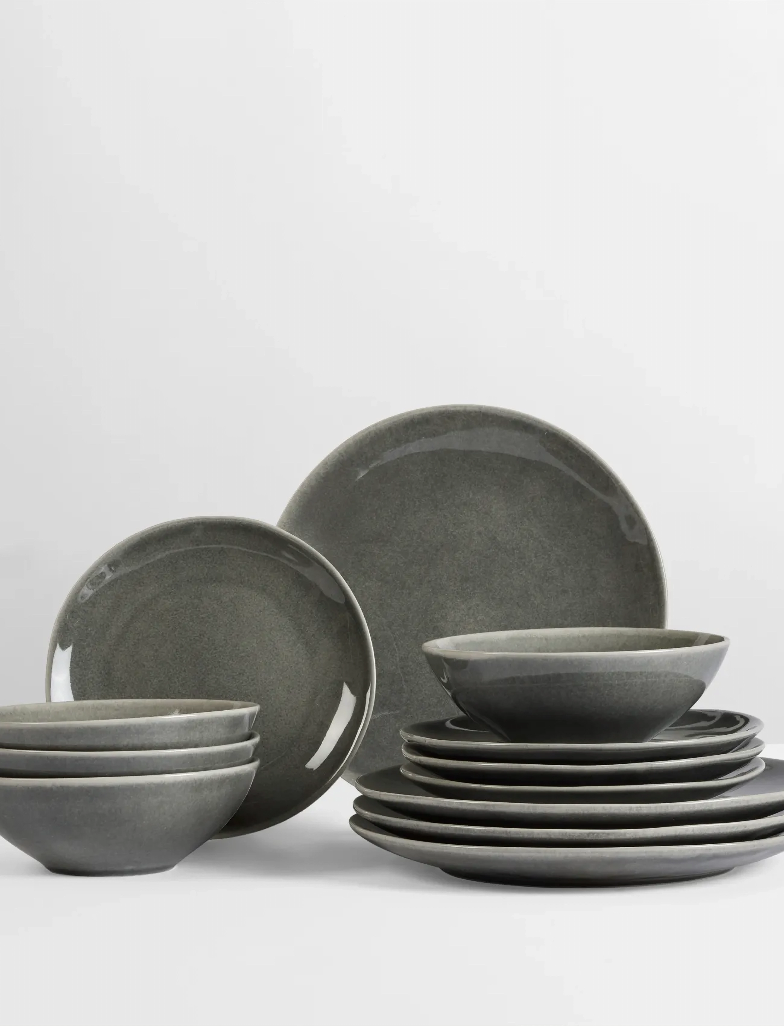 Broste Copenhagen - Nordic Rain Dinner Set for Four - müslischalen - grey - 1