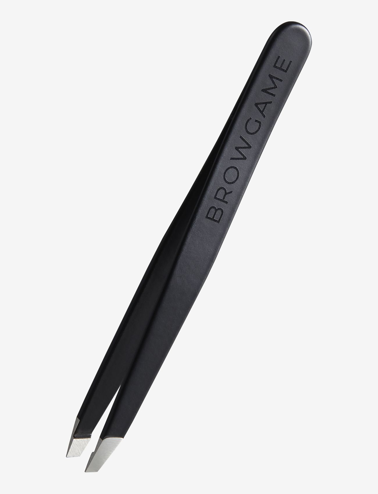 Browgame Cosmetics - Signature Tweezer Slanted  Soft Touch  Blackout - förðunarvörur - black - 0