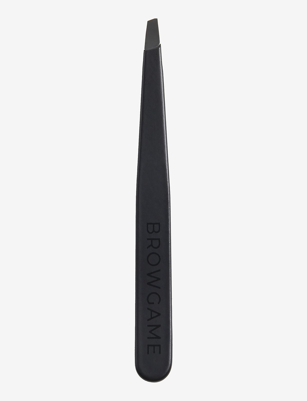 Browgame Cosmetics - Signature Tweezer Slanted  Soft Touch  Blackout - förðunarvörur - black - 1