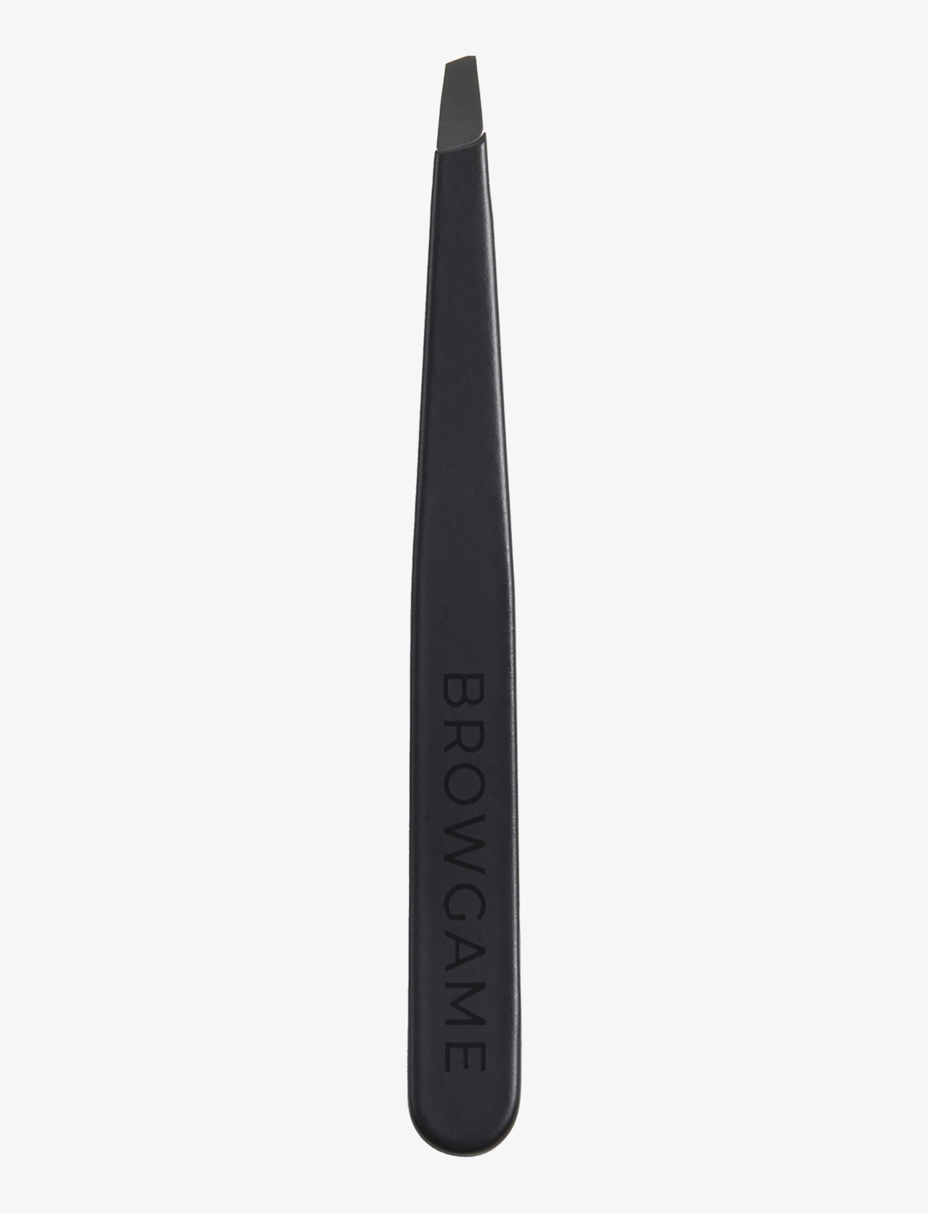Browgame Cosmetics - Signature Tweezer Slanted  Soft Touch  Blackout - förðunarvörur - black - 1