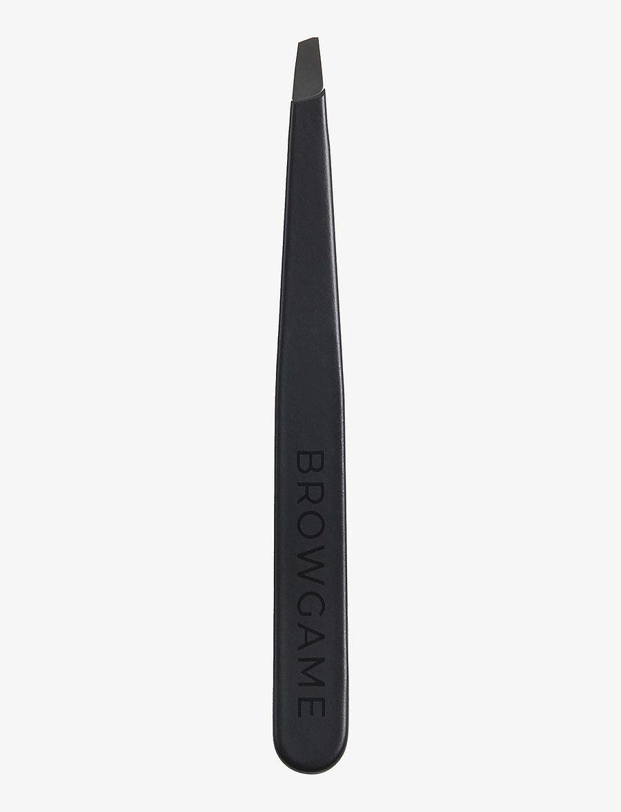 Browgame Cosmetics - Signature Tweezer Slanted Soft Touch Blackout - smink - black - 1