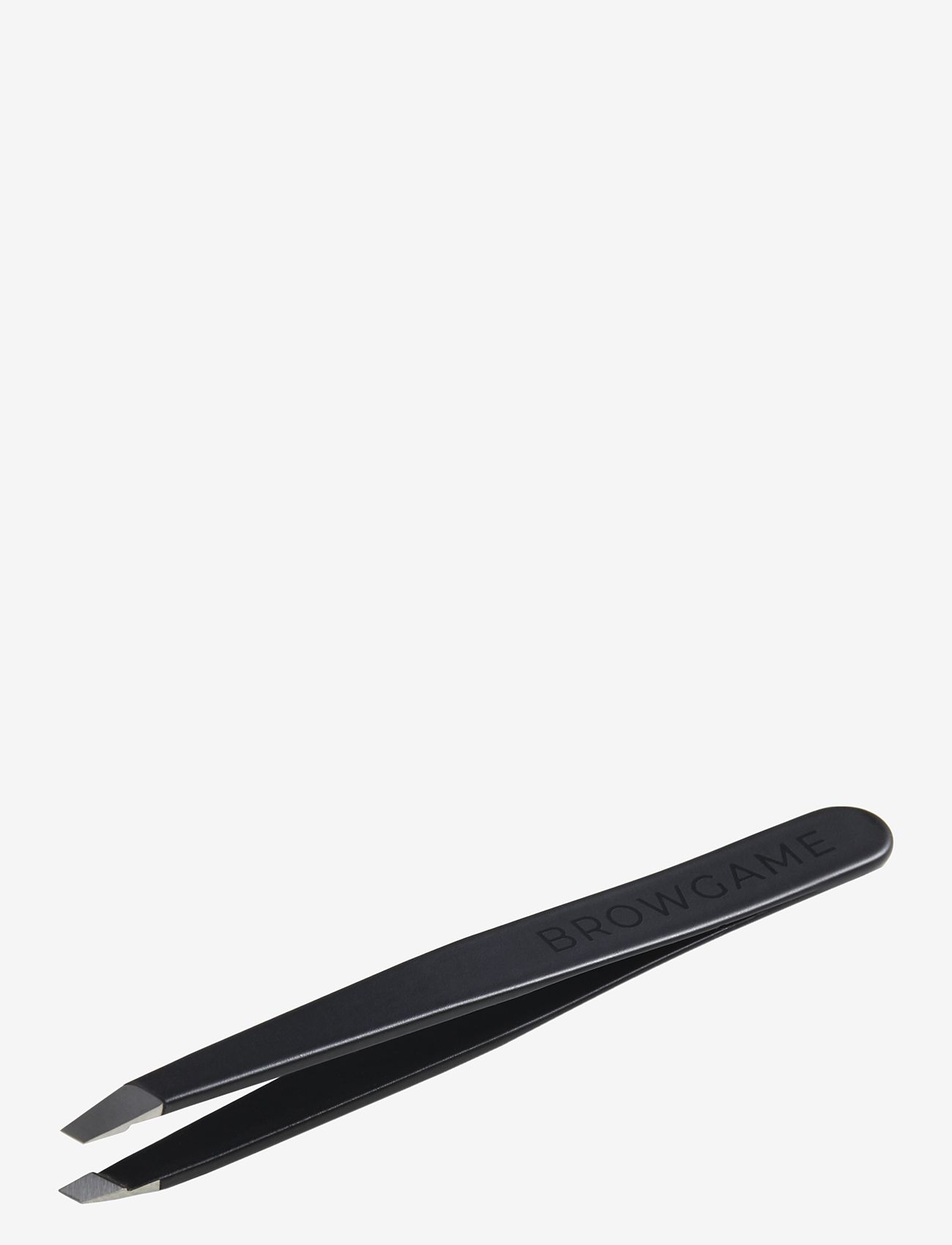 Browgame Cosmetics - Signature Tweezer Slanted  Soft Touch  Blackout - förðunarvörur - black - 2