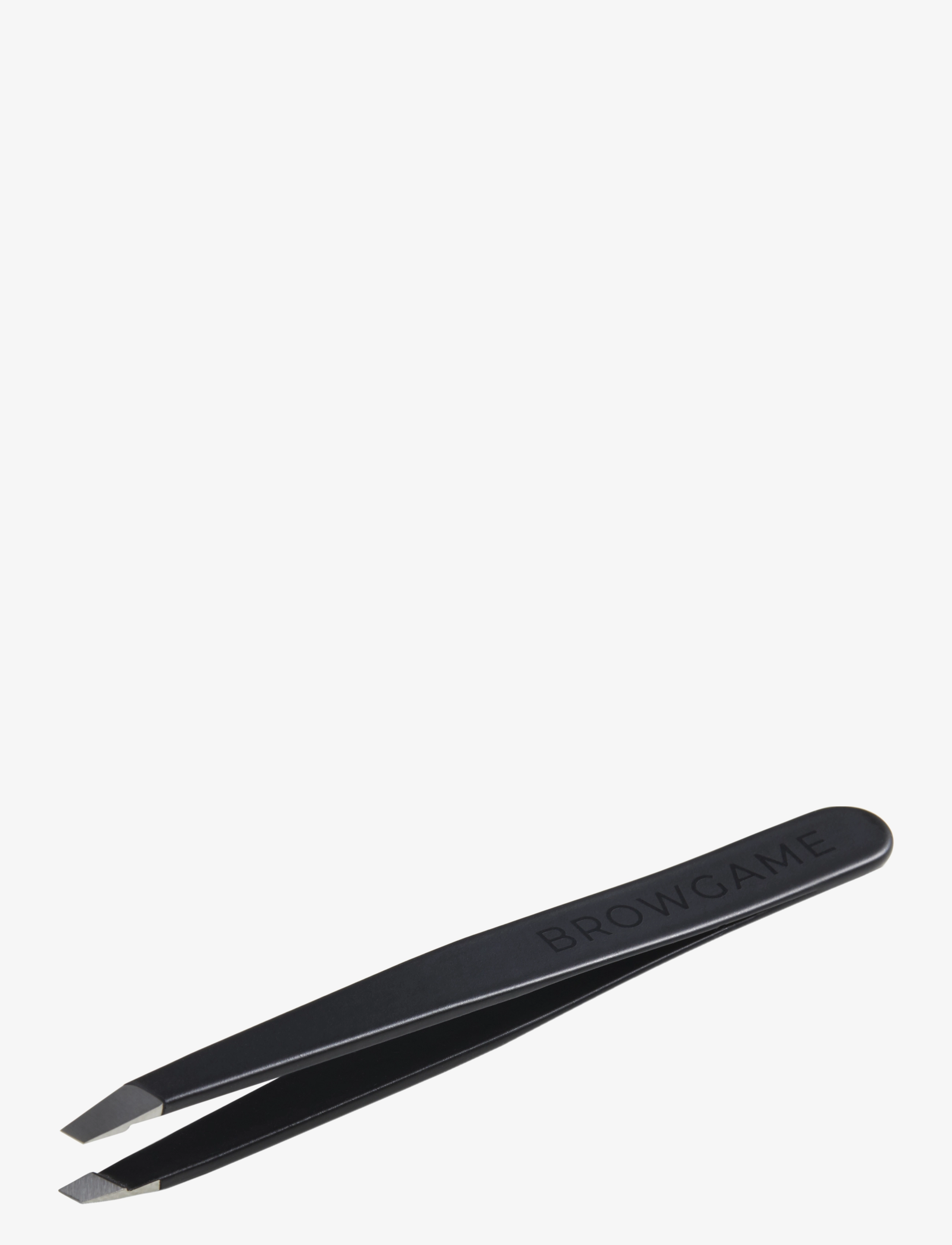 Browgame Cosmetics - Signature Tweezer Slanted  Soft Touch  Blackout - förðunarvörur - black - 2