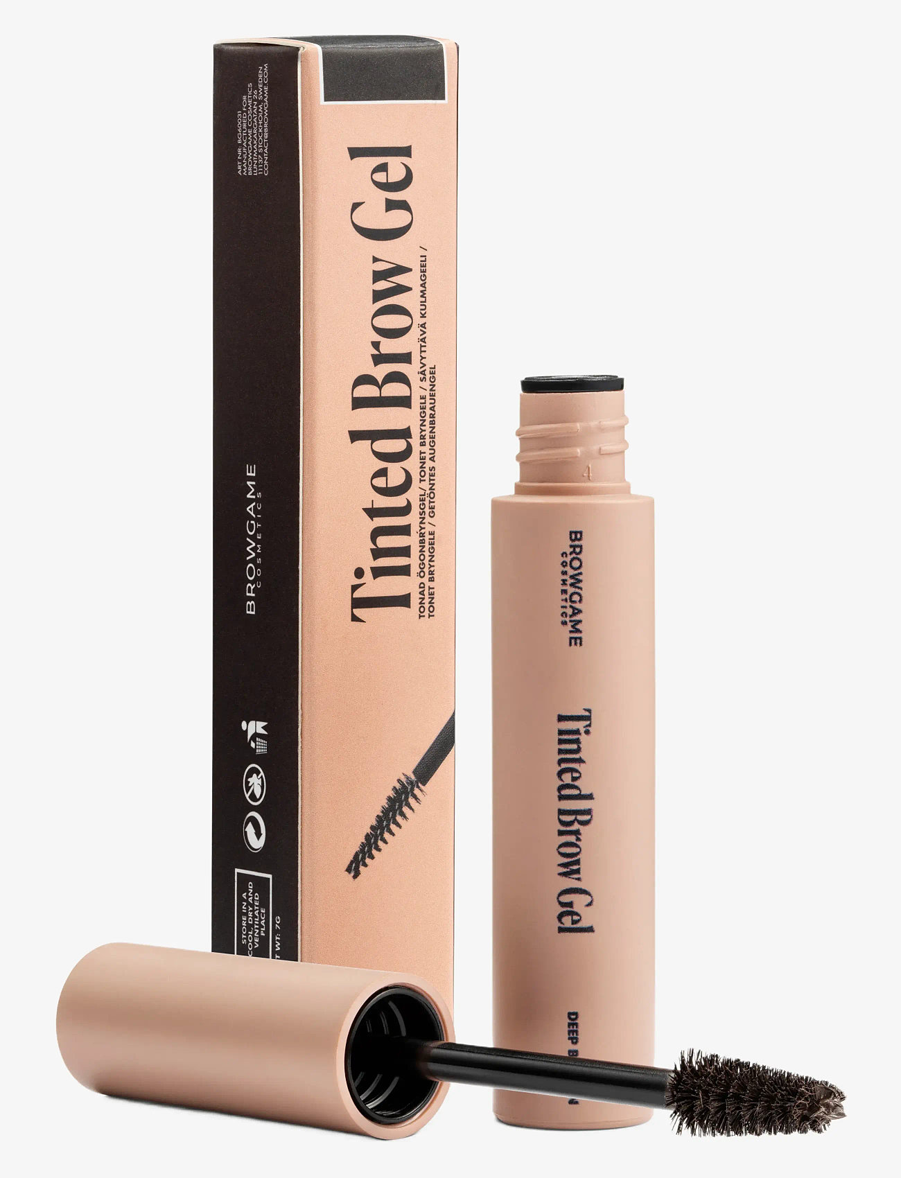 Browgame Cosmetics - Tinted Brow Gel - Deep Brown - silmät ja kulmakarvat - deep brown - 1