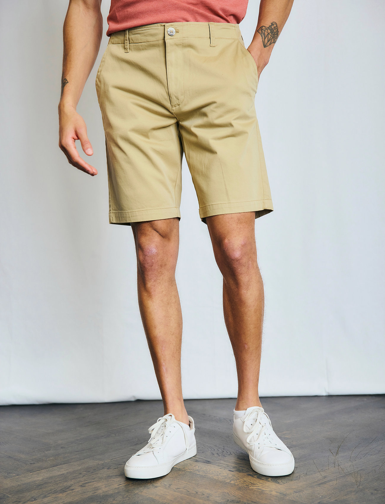 Bruun & Stengade Bs Gerhard Regular Fit Shorts - Cream - 29 1