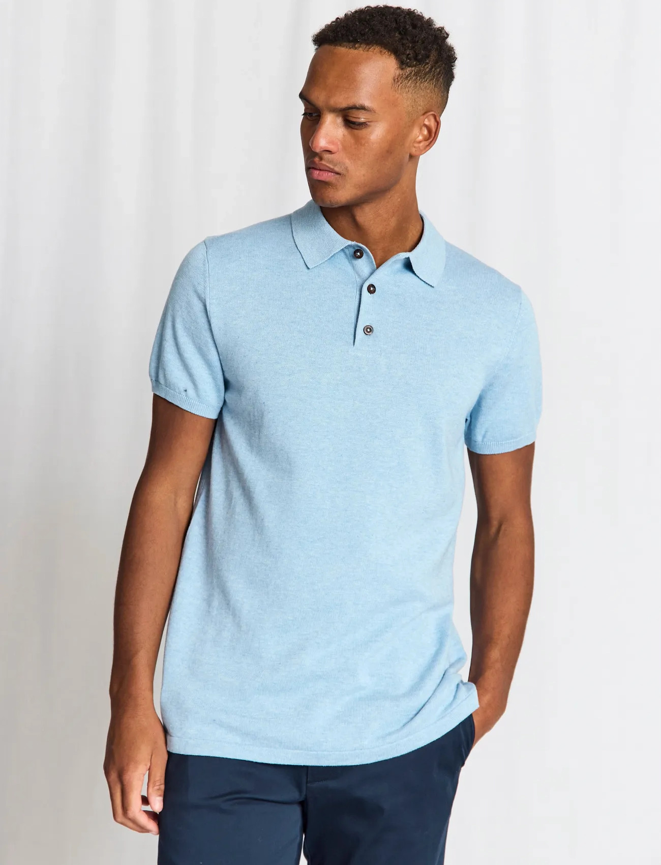 Bruun & Stengade Bs Baldo Regular Fit Polo Shirt - Grey - S 1